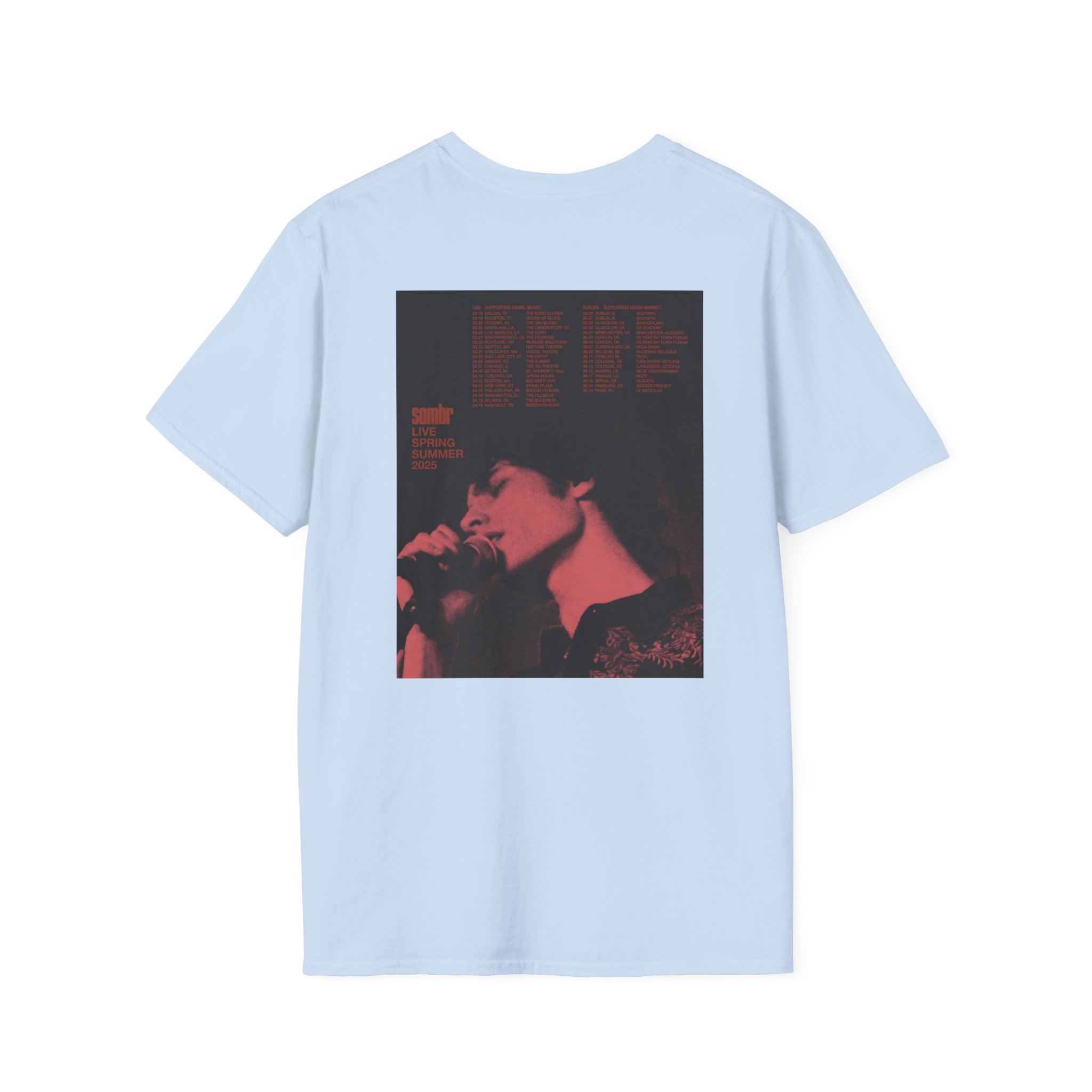 Sombr Live Spring 2025 Tour Unisex T-Shirt