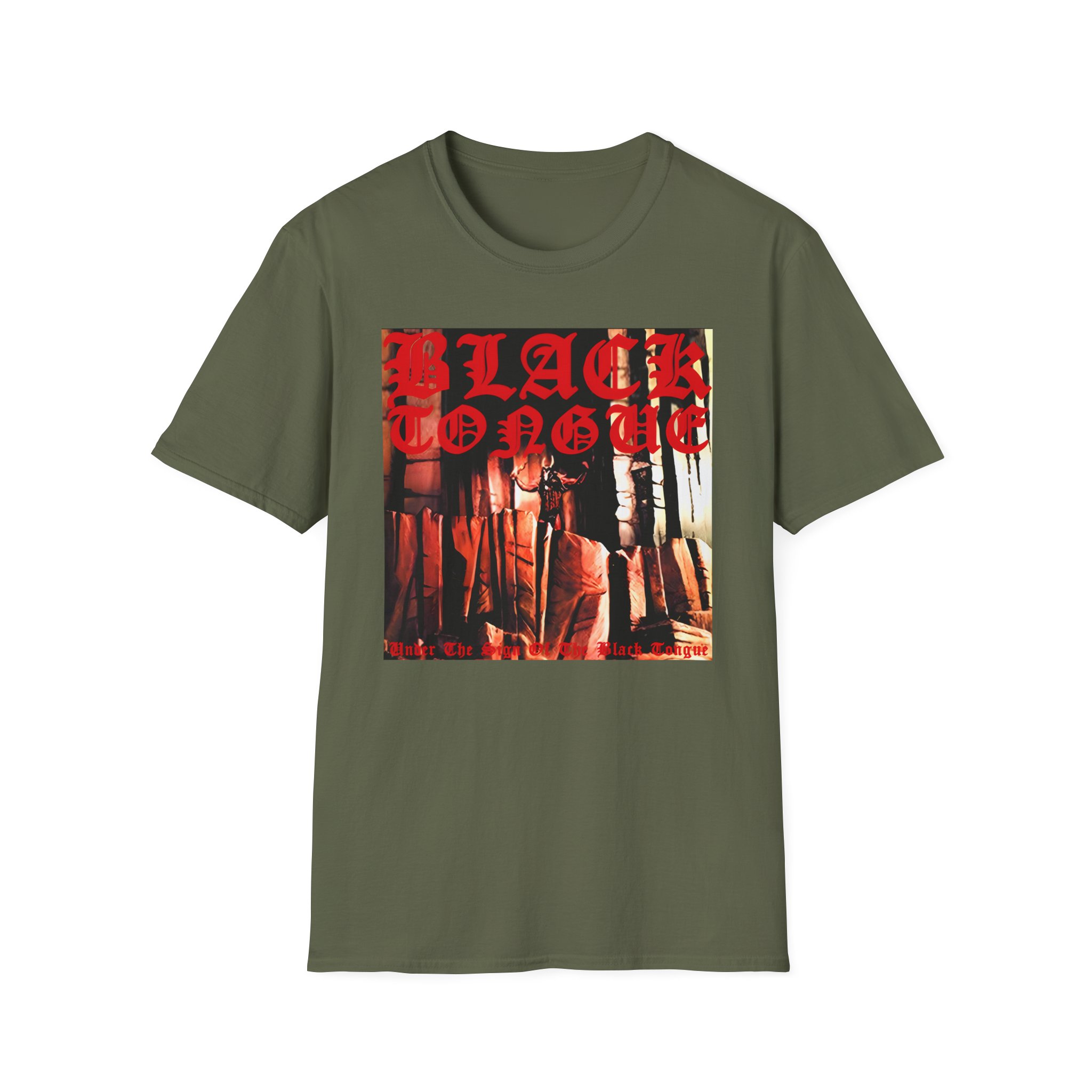 Black Tongue Bathory Rip Unisex Softstyle T-Shirt