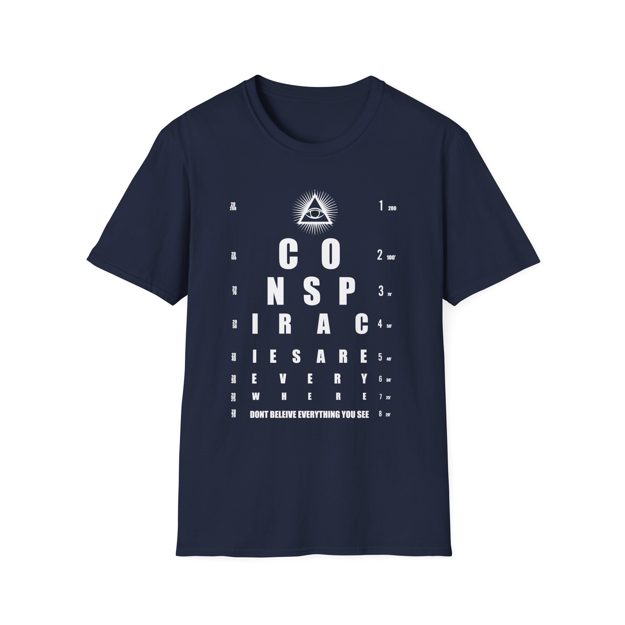 Shane Dawson Allseeing Eye Chart Conspiracy OU Unisex Softstyle T-Shirt
