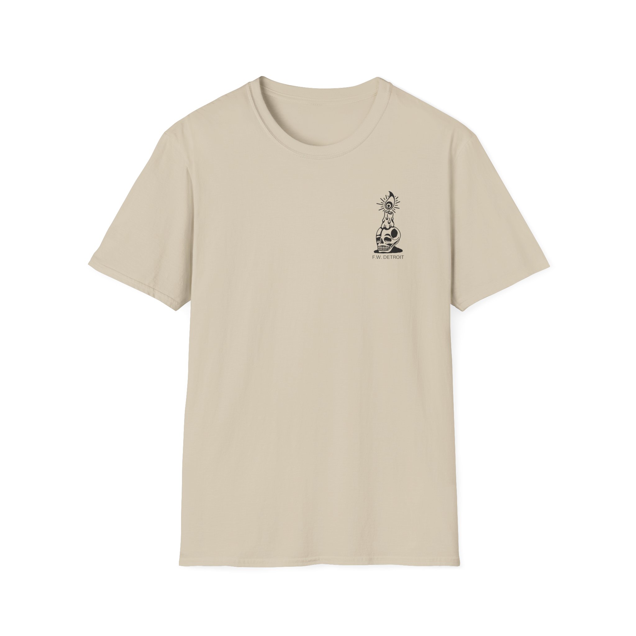 Fireworks Skull Unisex Softstyle T-Shirt