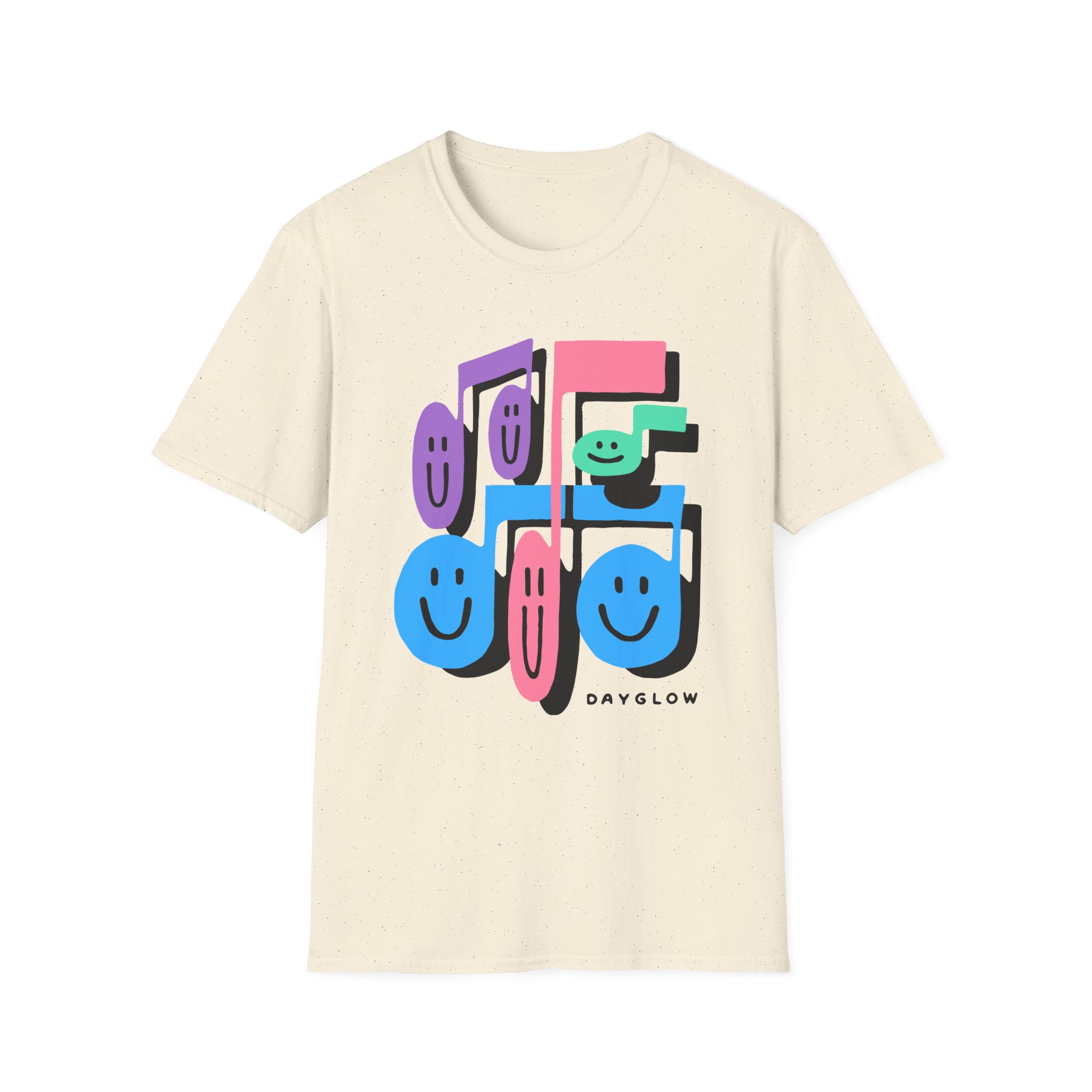 Dayglow Music Notes Unisex Softstyle T-Shirt