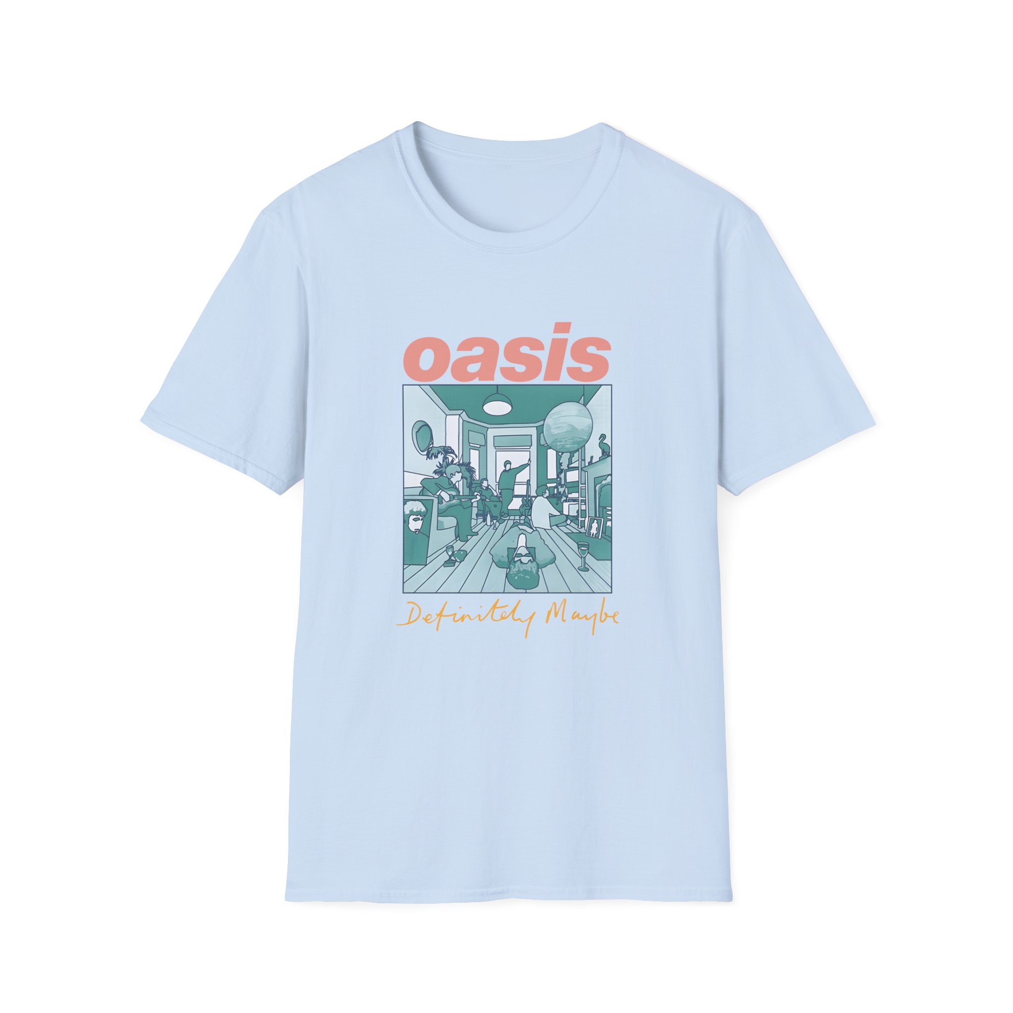 Oasis Definitely Maybe Artwork Unisex Softstyle T-Shirt