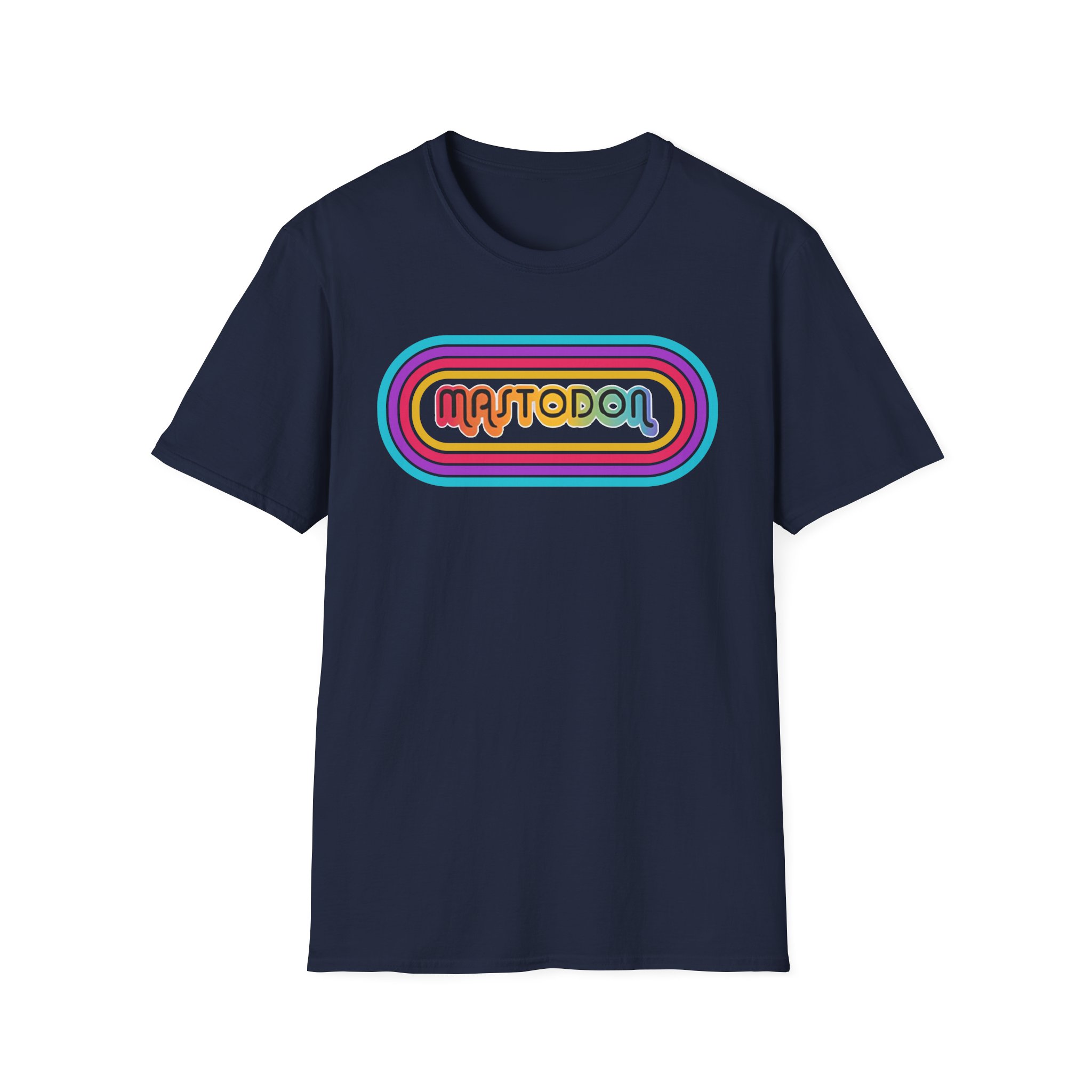 Mastodon 70's Rainbow Logo Unisex Softstyle T-Shirt