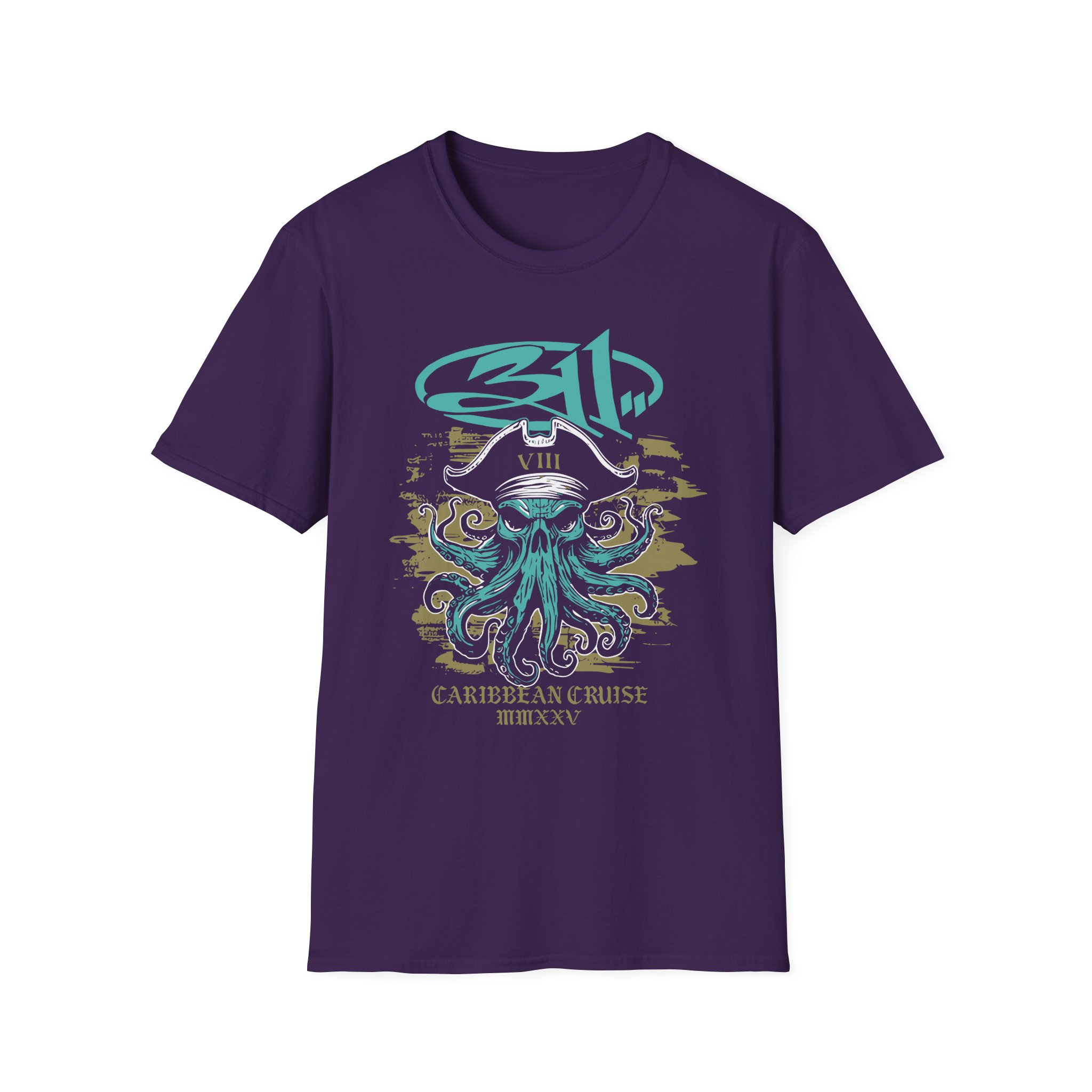 311 Caribbean Cruise 2025 Octopus Pirate Unisex Softstyle T-Shirt