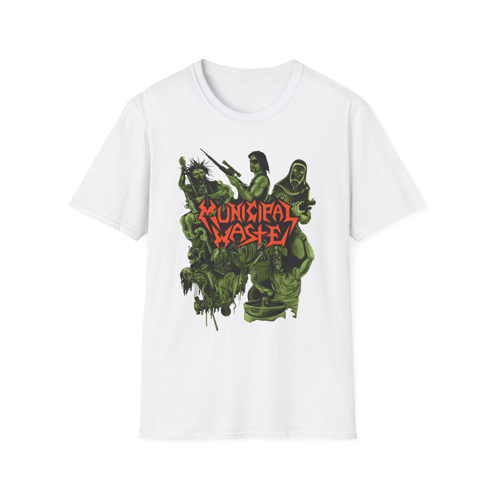 Municipal Waste Collage Logo Unisex Softstyle T-Shirt