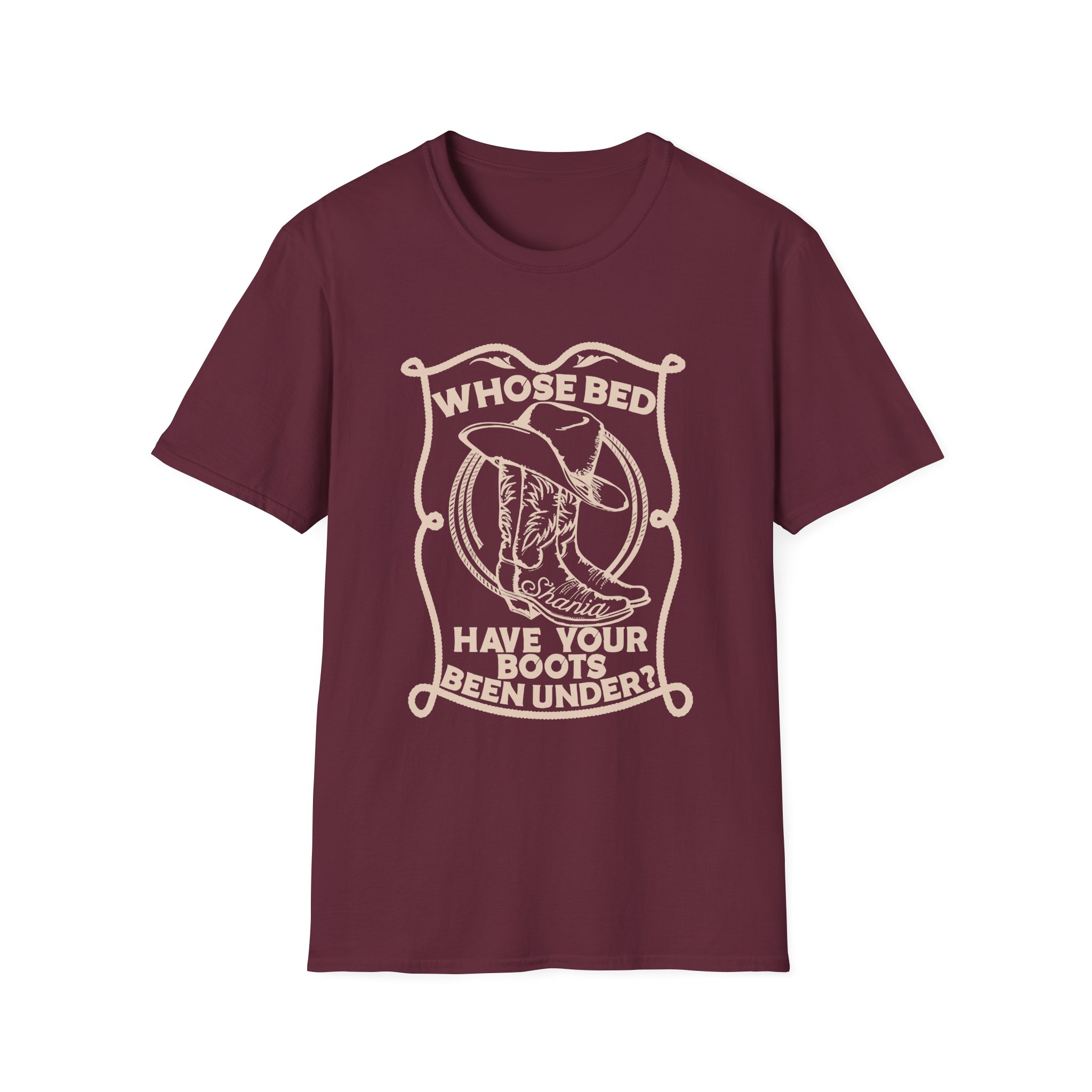 ST Whose Bed Have Your Boots Been Under Unisex Softstyle T-Shirt