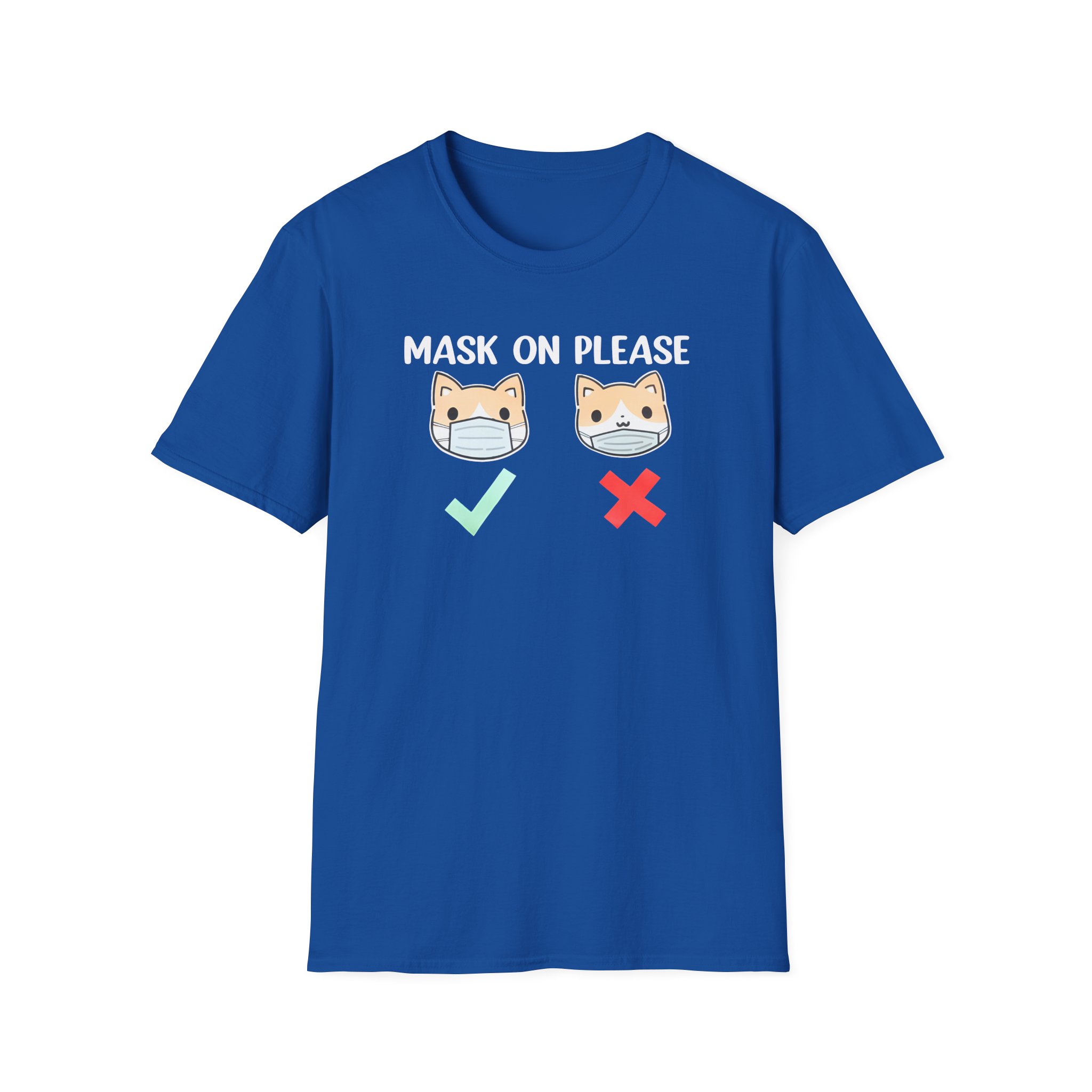 Masayoshi Mask on Please Unisex Softstyle T-Shirt