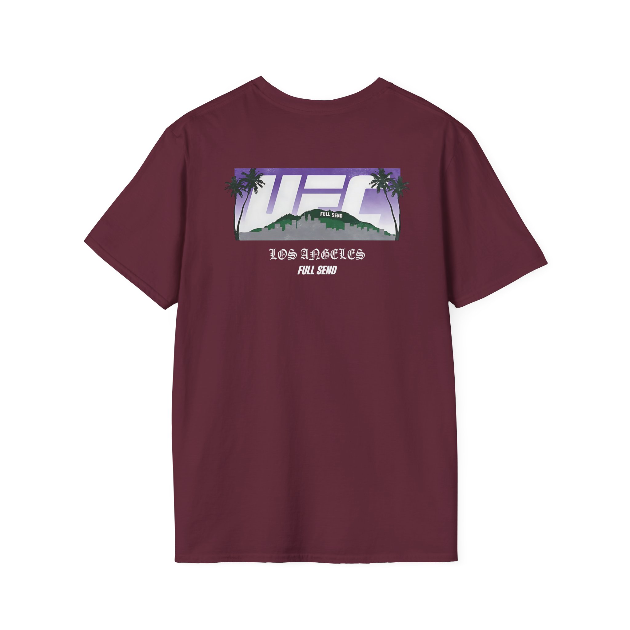 Full Send Ufc La Skyline Unisex Softstyle T-Shirt