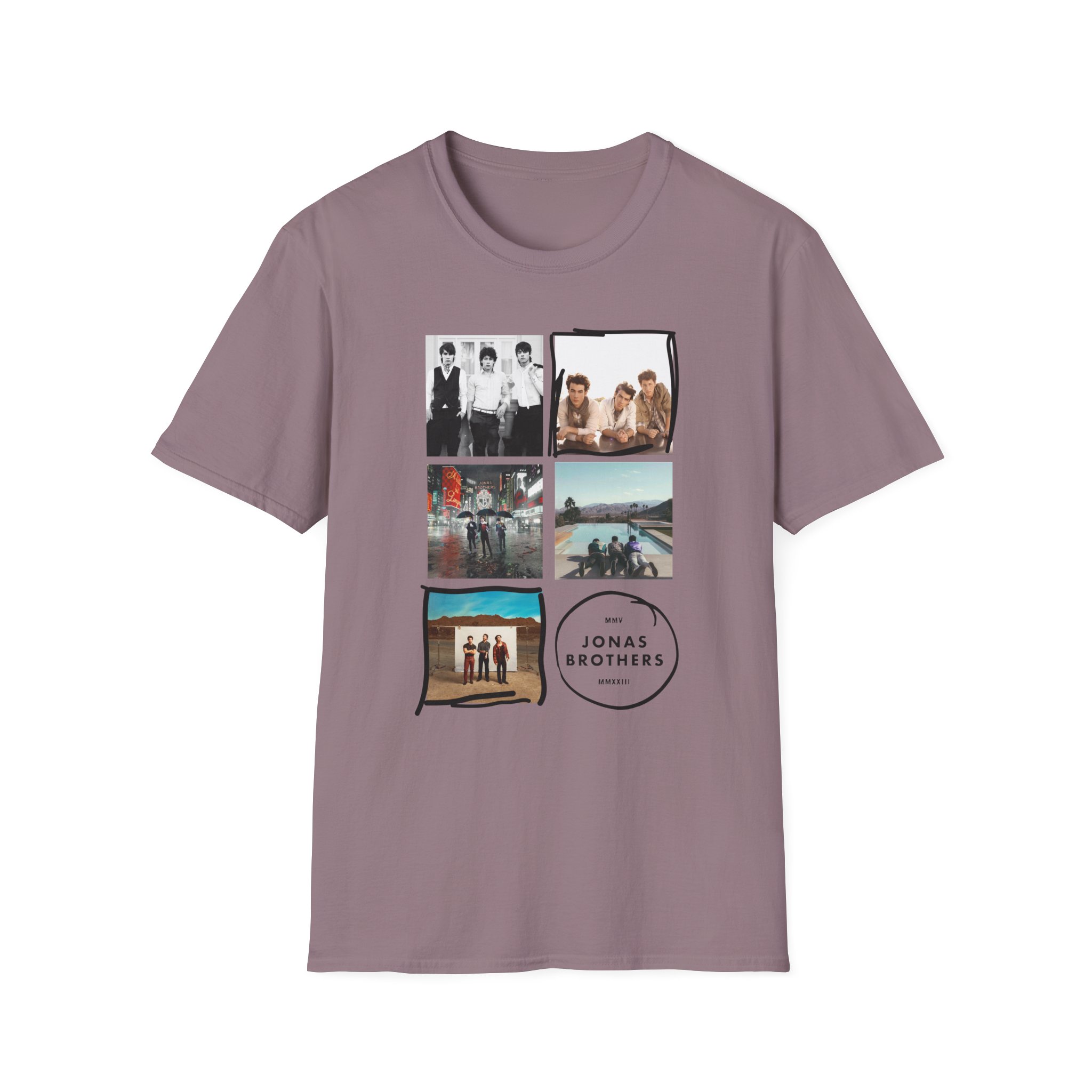 Jonas Brothers 5 Albums Unisex Softstyle T-Shirt