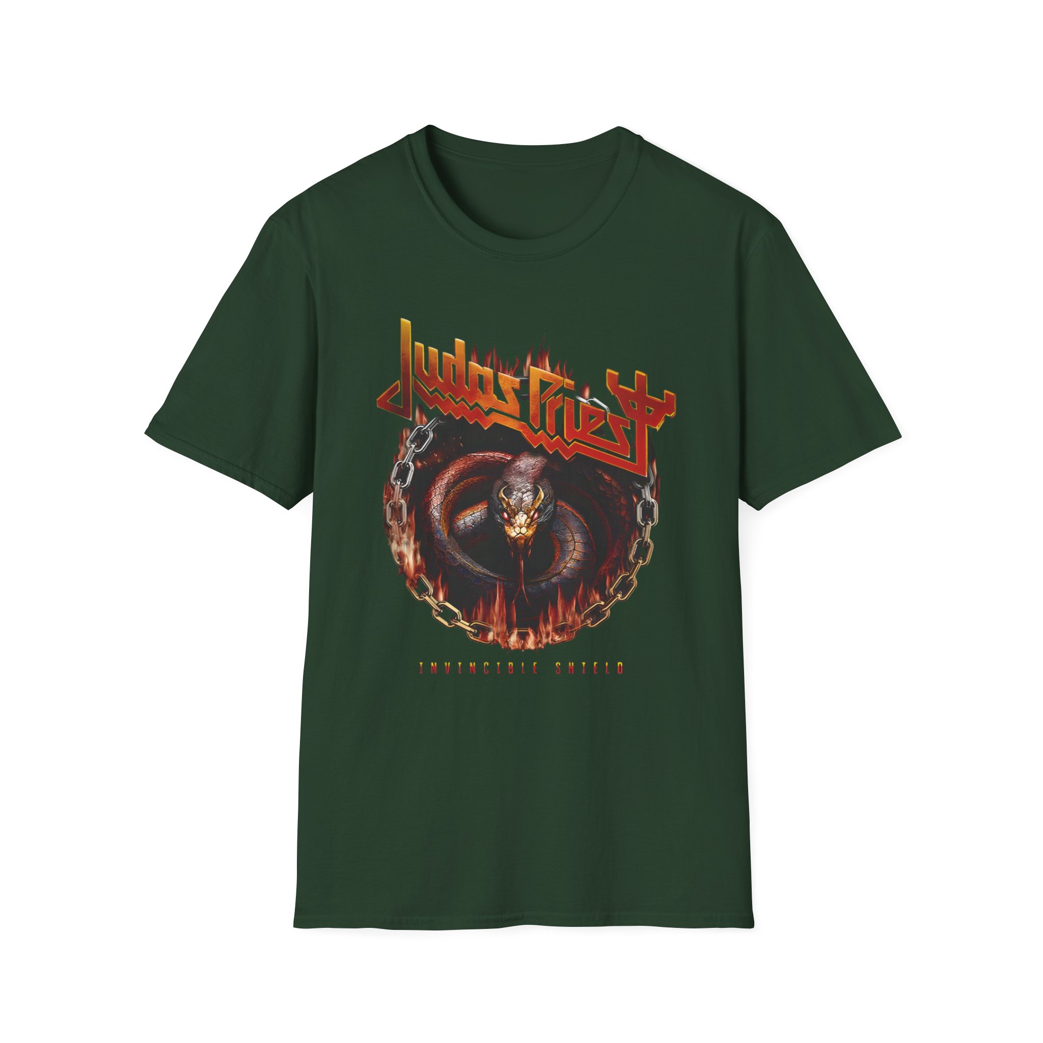 Judas Priest Invincible Shield Serpent Itin Unisex Softstyle T-Shirt