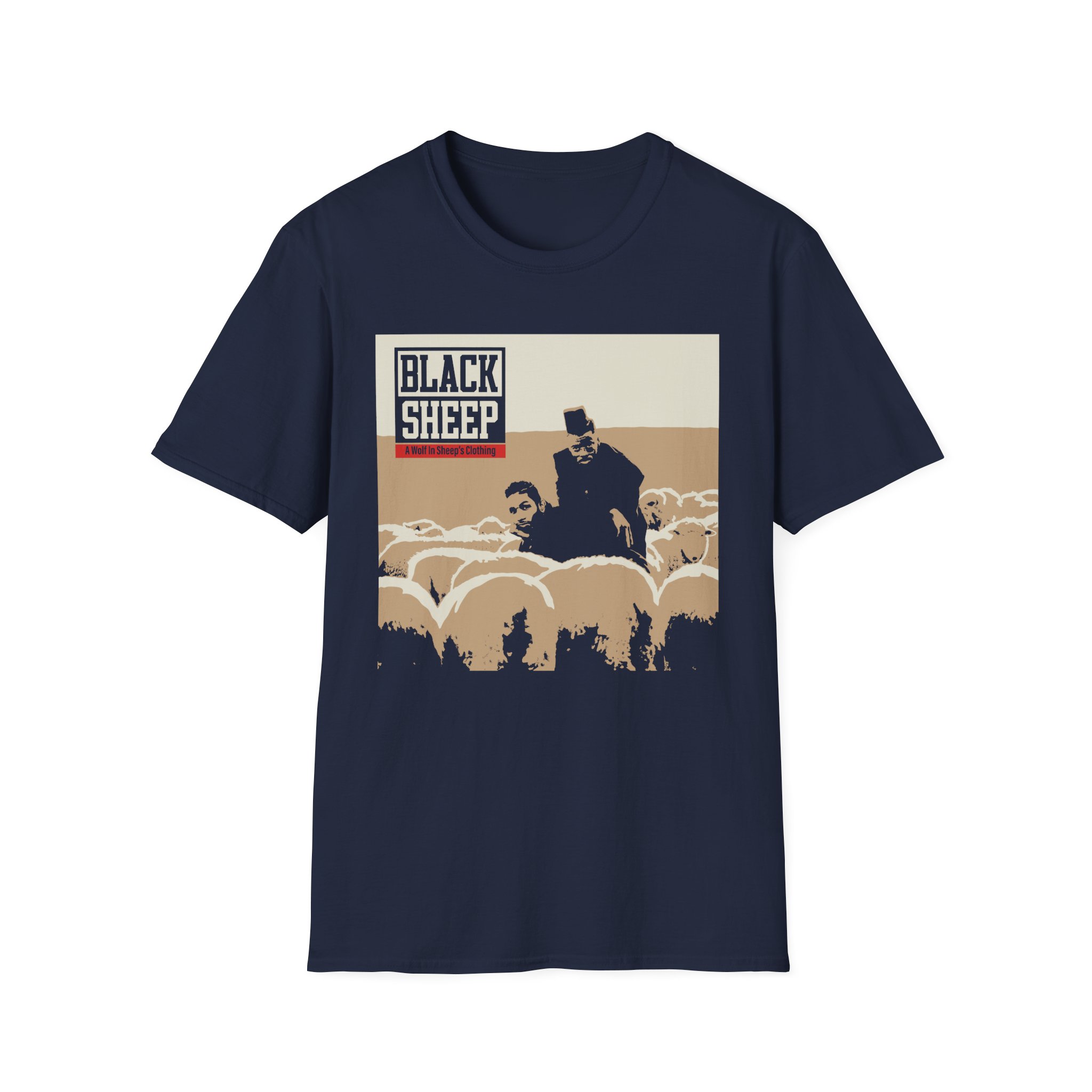 Black Sheep wolf Unisex Softstyle T-Shirt