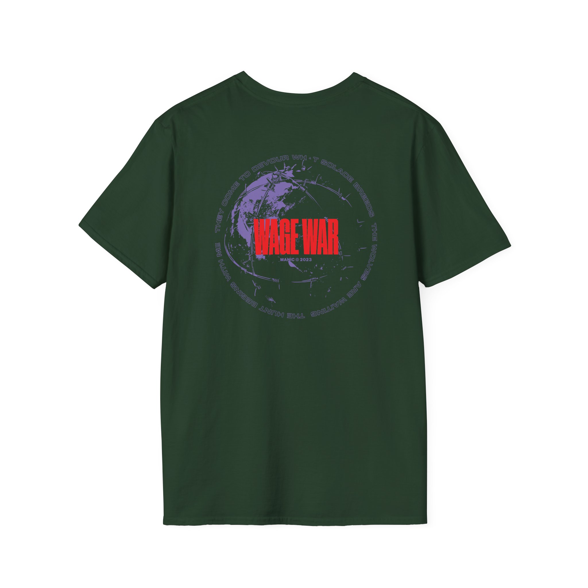 Wage War Barbed Wire Globe Unisex Softstyle T-Shirt