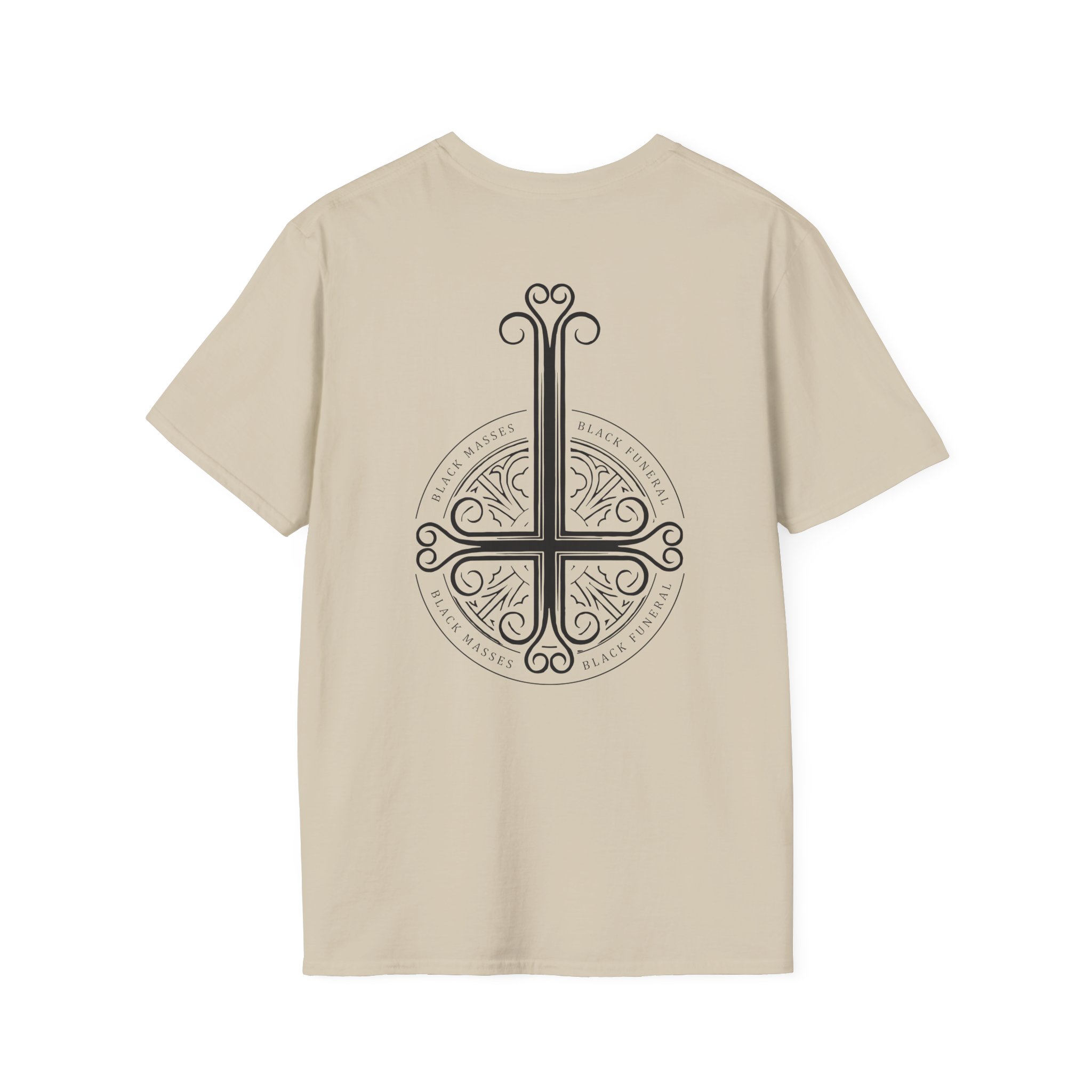 Mercyful Fate Black on Black Cross Unisex Softstyle T-Shirt