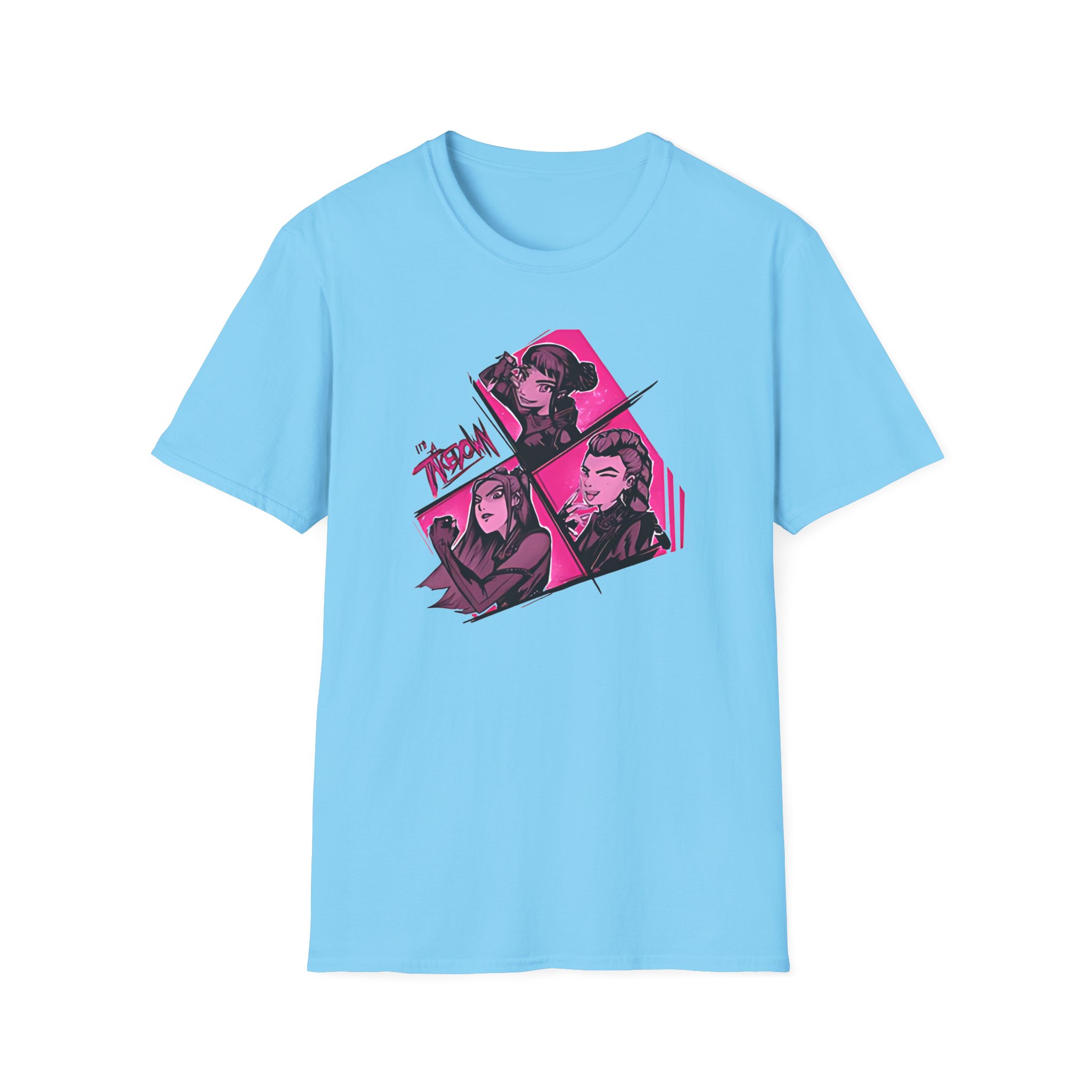 Kpop Demon Hunters Take Down Unisex Softstyle T-Shirt