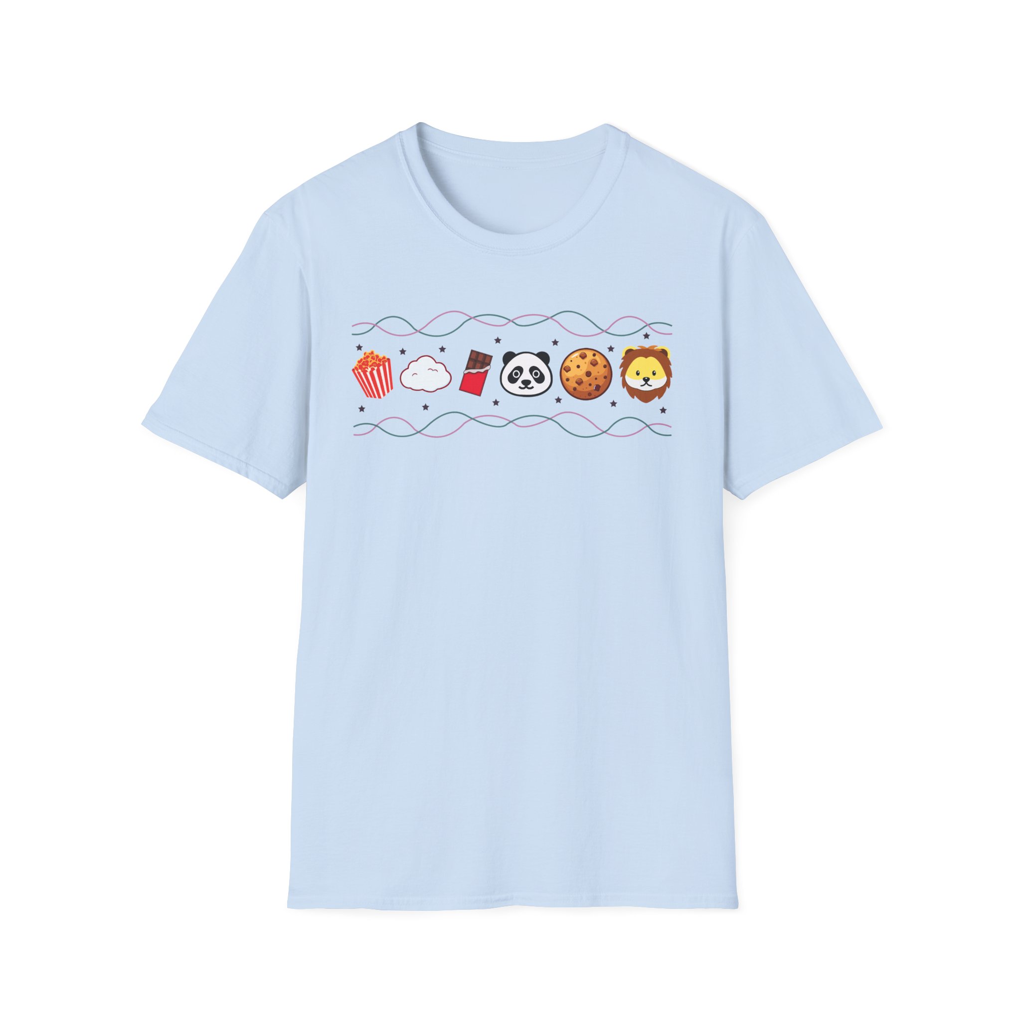Harlow and Popcorn Emoji Unisex Softstyle T-Shirt