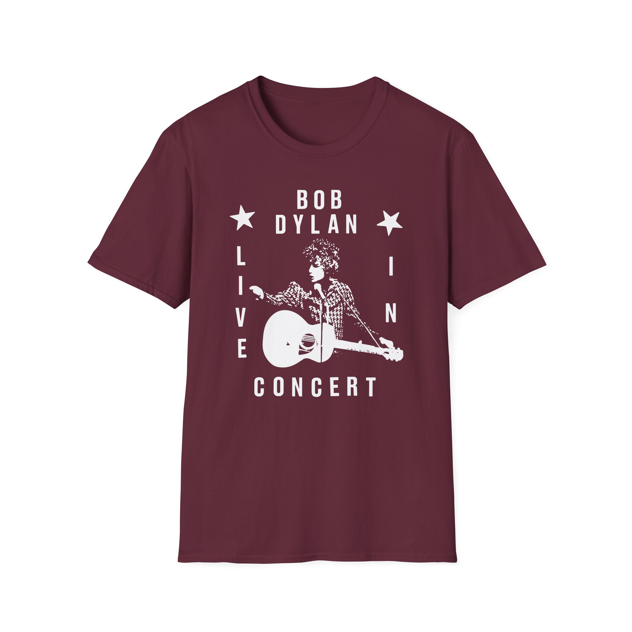 Bob Dylan Live In Concert Unisex Softstyle T-Shirt