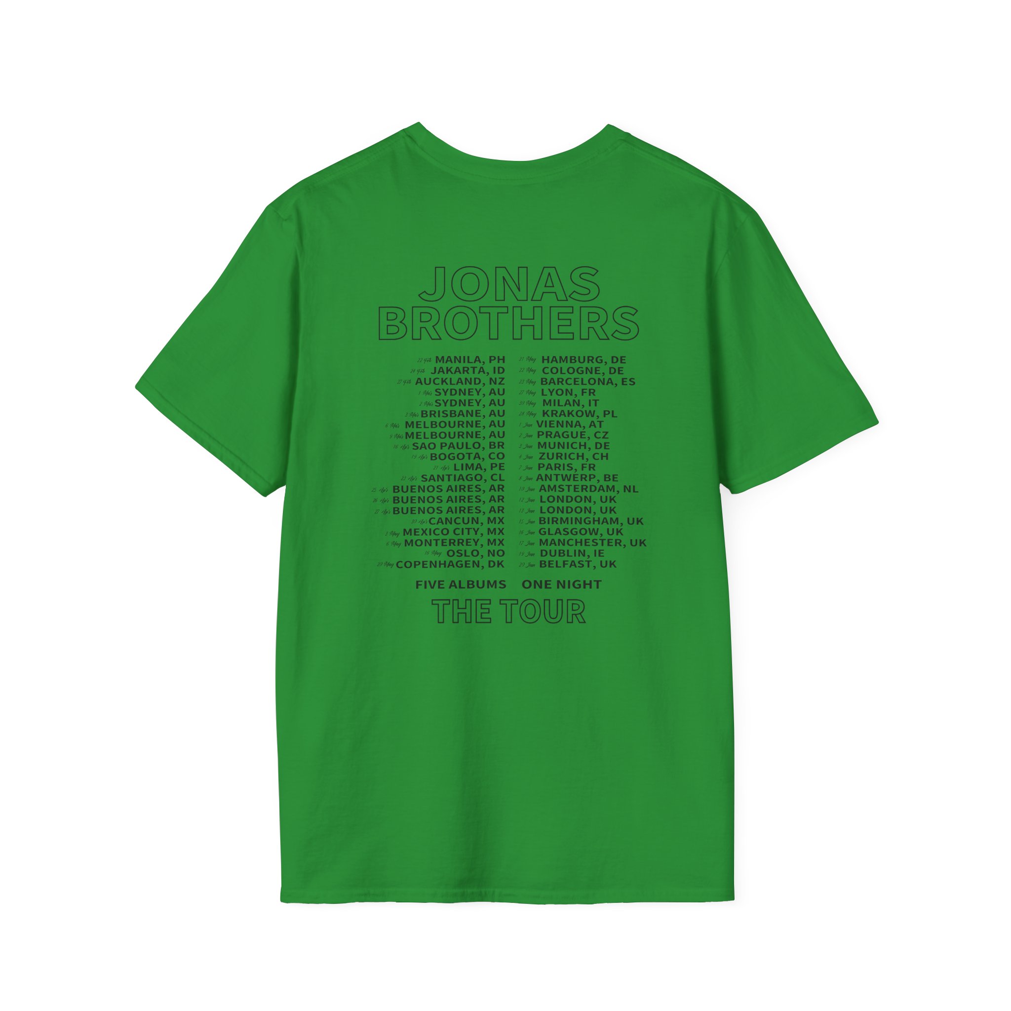 Jonas Brothers 5 Albums Unisex Softstyle T-Shirt