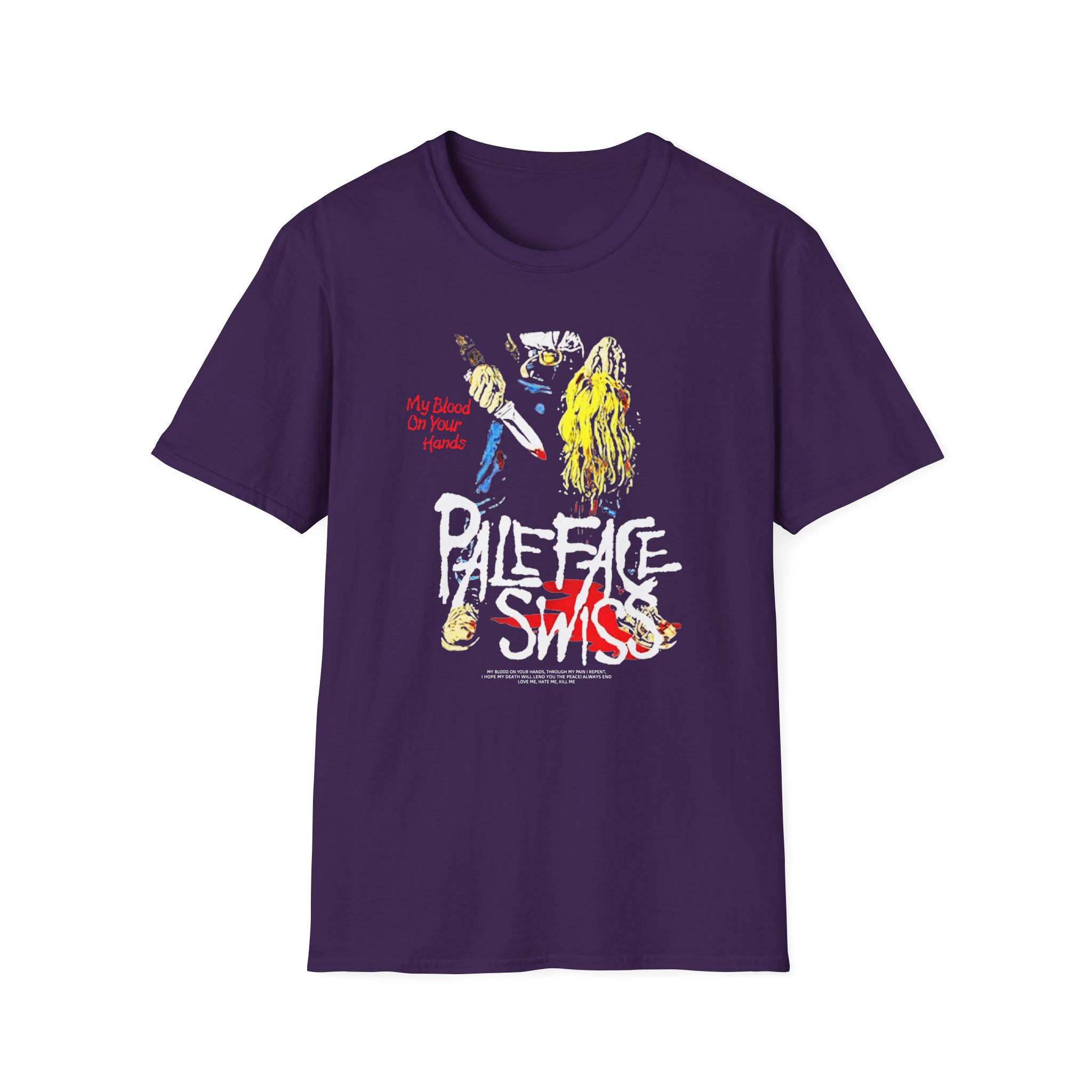 Paleface My Blood on Your Hands Washed Out Unisex Softstyle T-Shirt