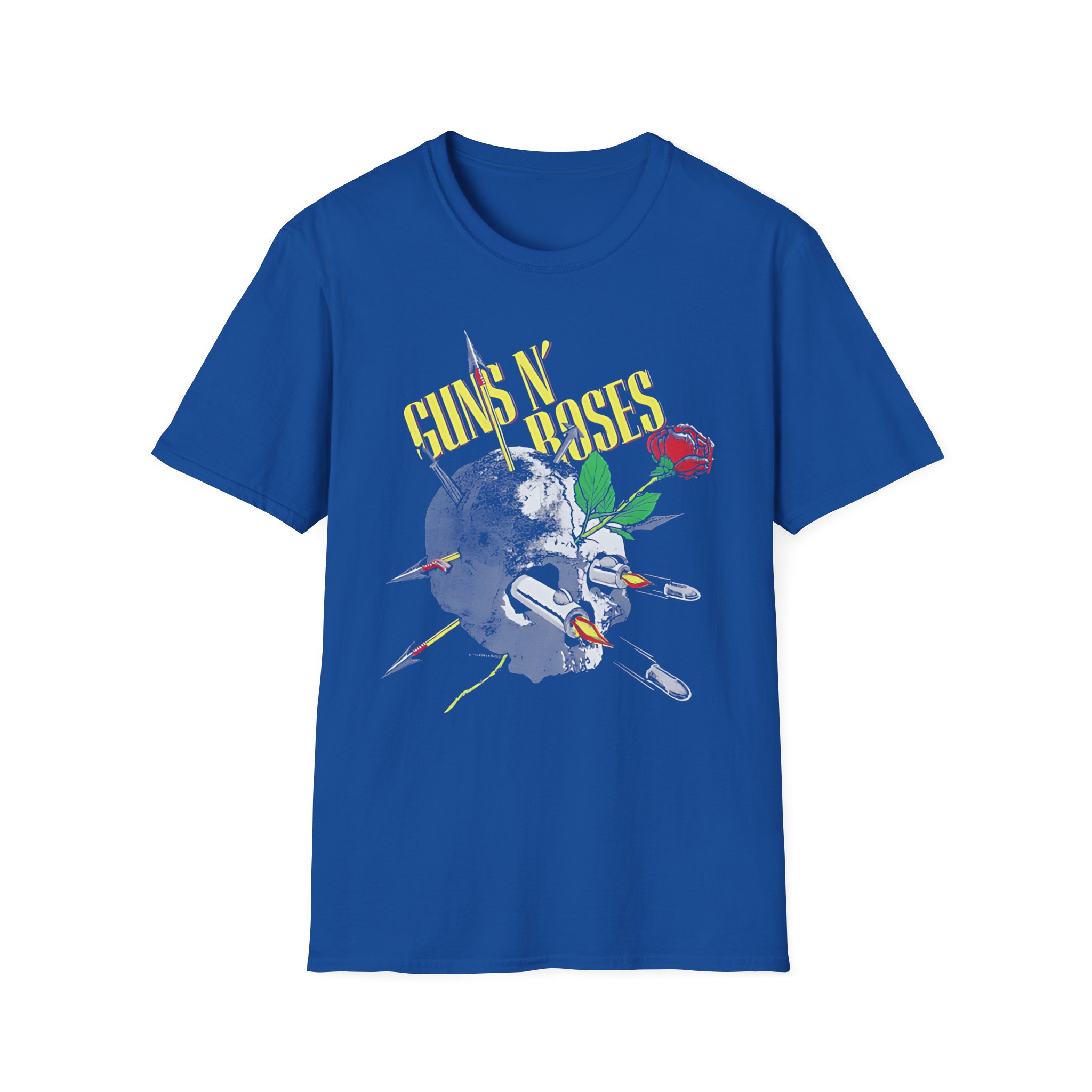 Guns N Roses 1988 Needle Skull Unisex Softstyle T-Shirt