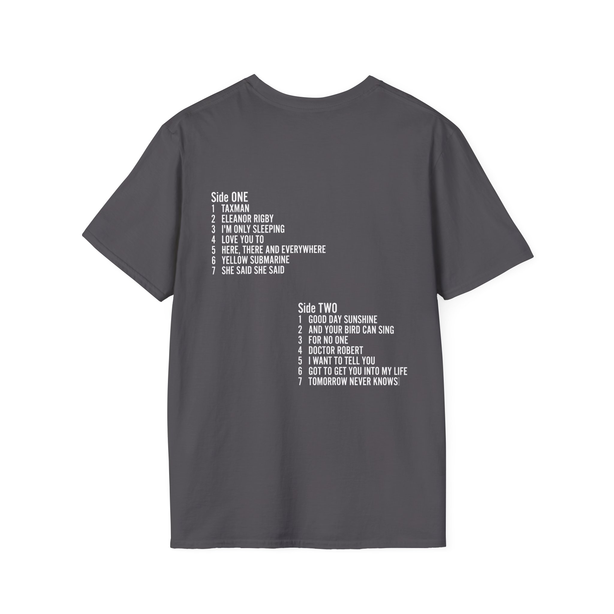 The Beatles Revolver Tracklist Unisex Softstyle T-Shirt