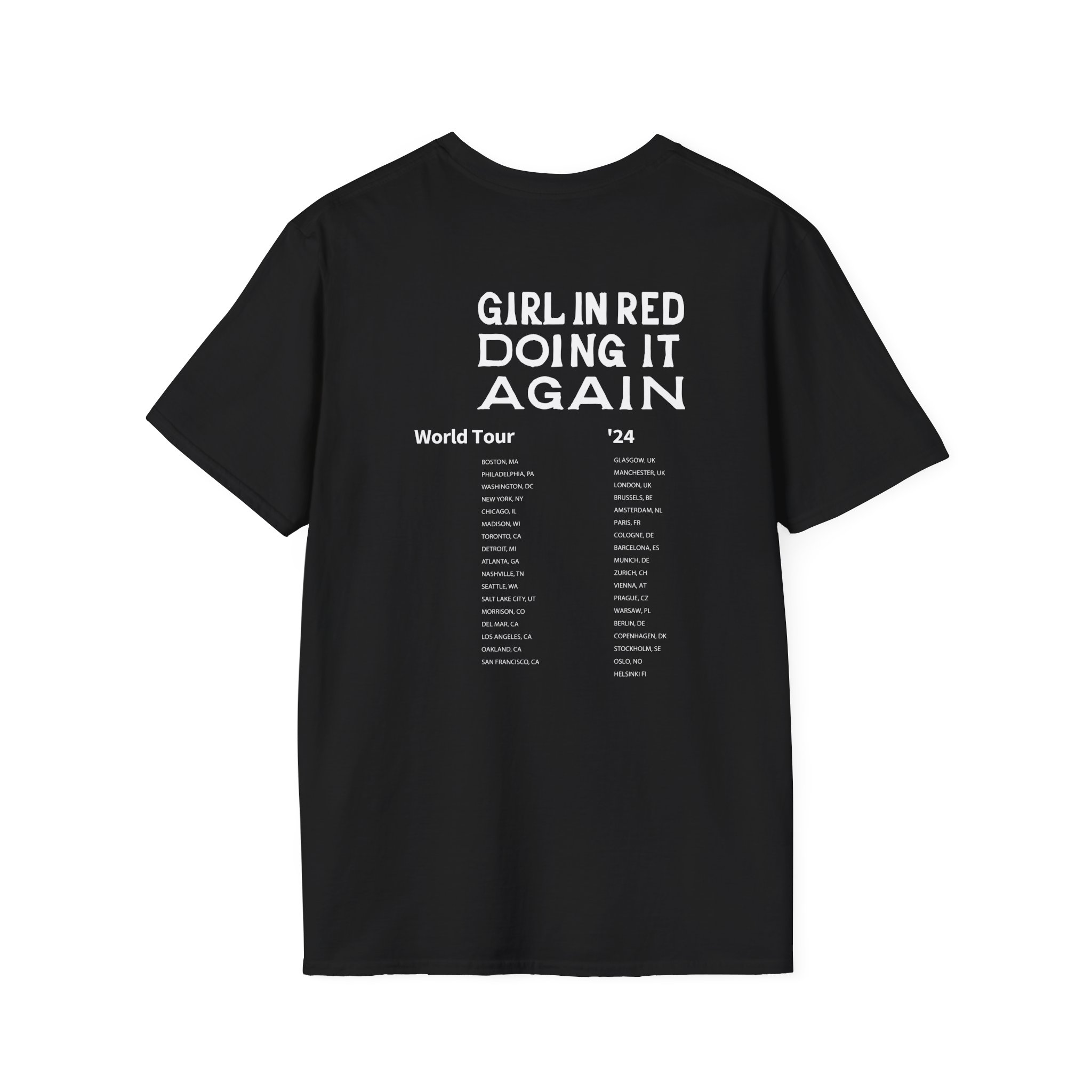 Girl in Red Rainbow Silhouette Unisex Softstyle T-Shirt
