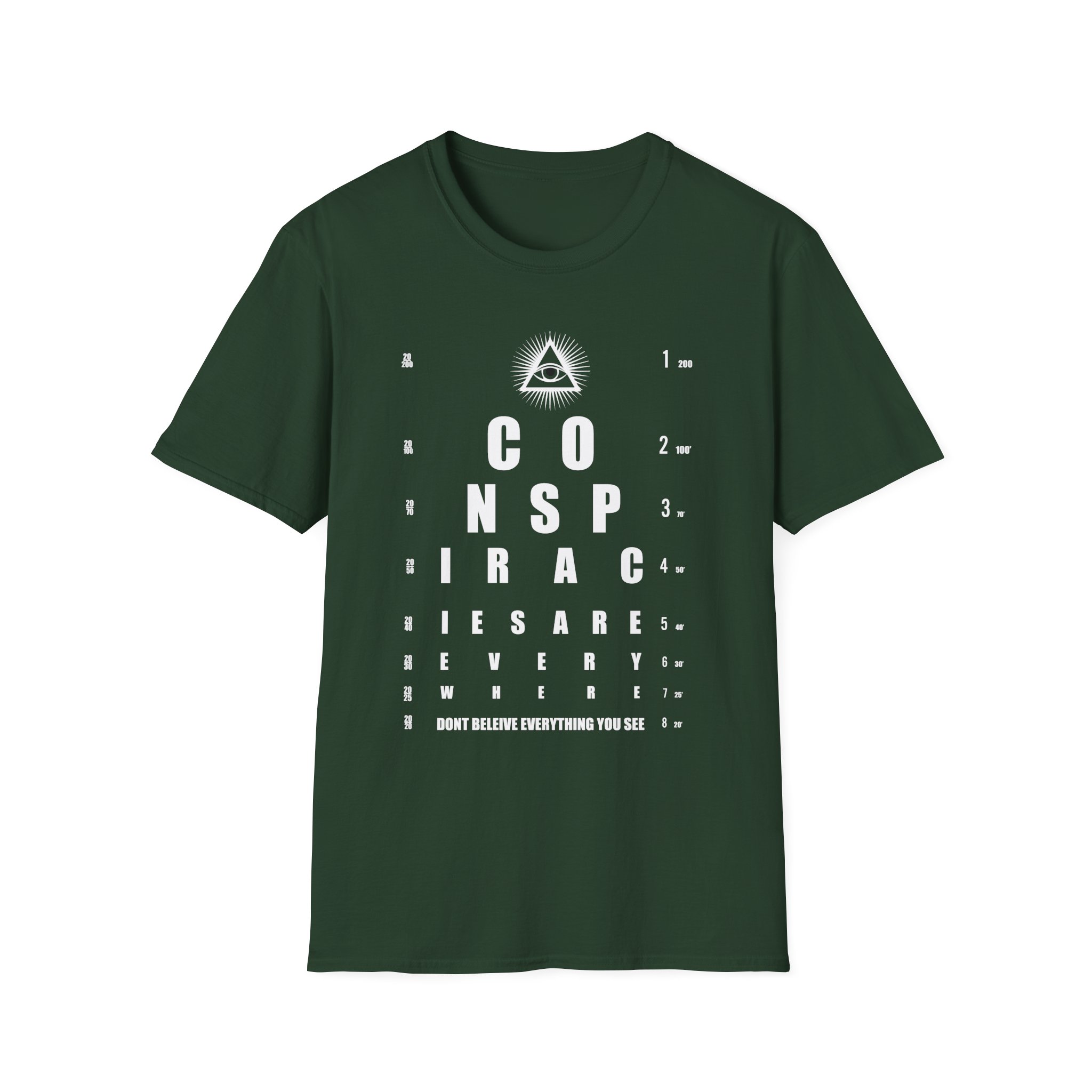 Shane Dawson Allseeing Eye Chart Conspiracy OU Unisex Softstyle T-Shirt