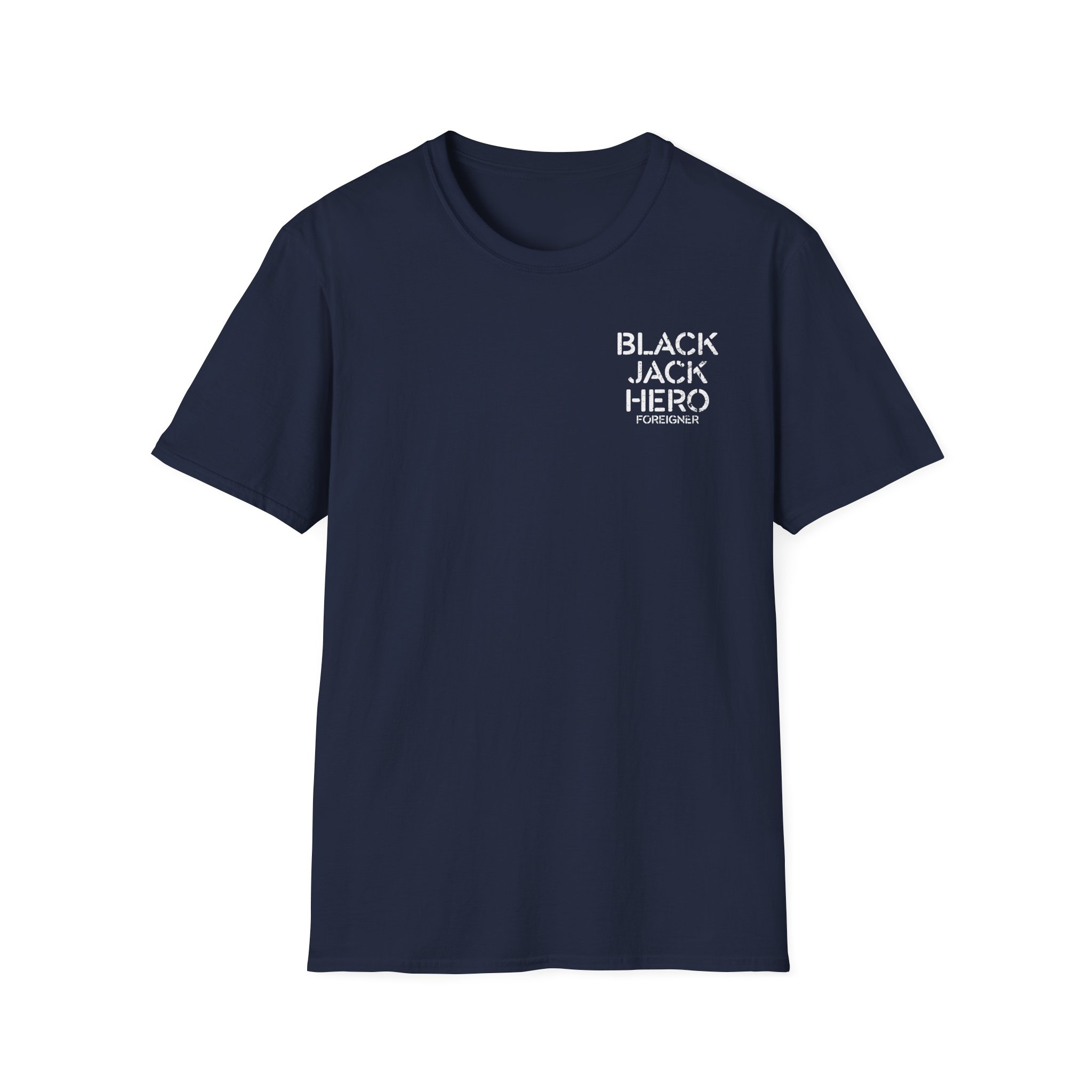 Foreigner Black Jack Hero Unisex Softstyle T-Shirt