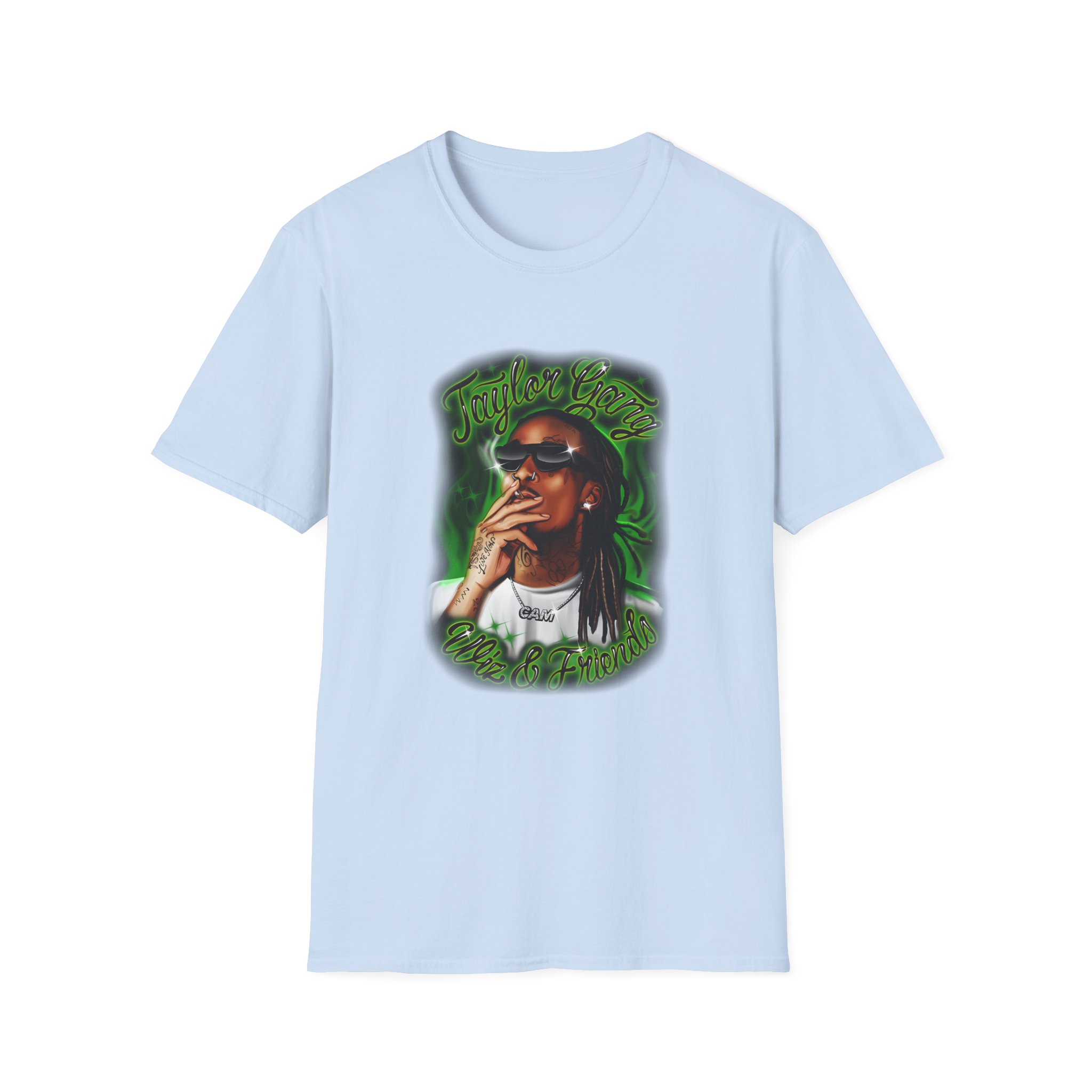 Wiz Khalifa Airbrush Unisex Softstyle T-Shirt
