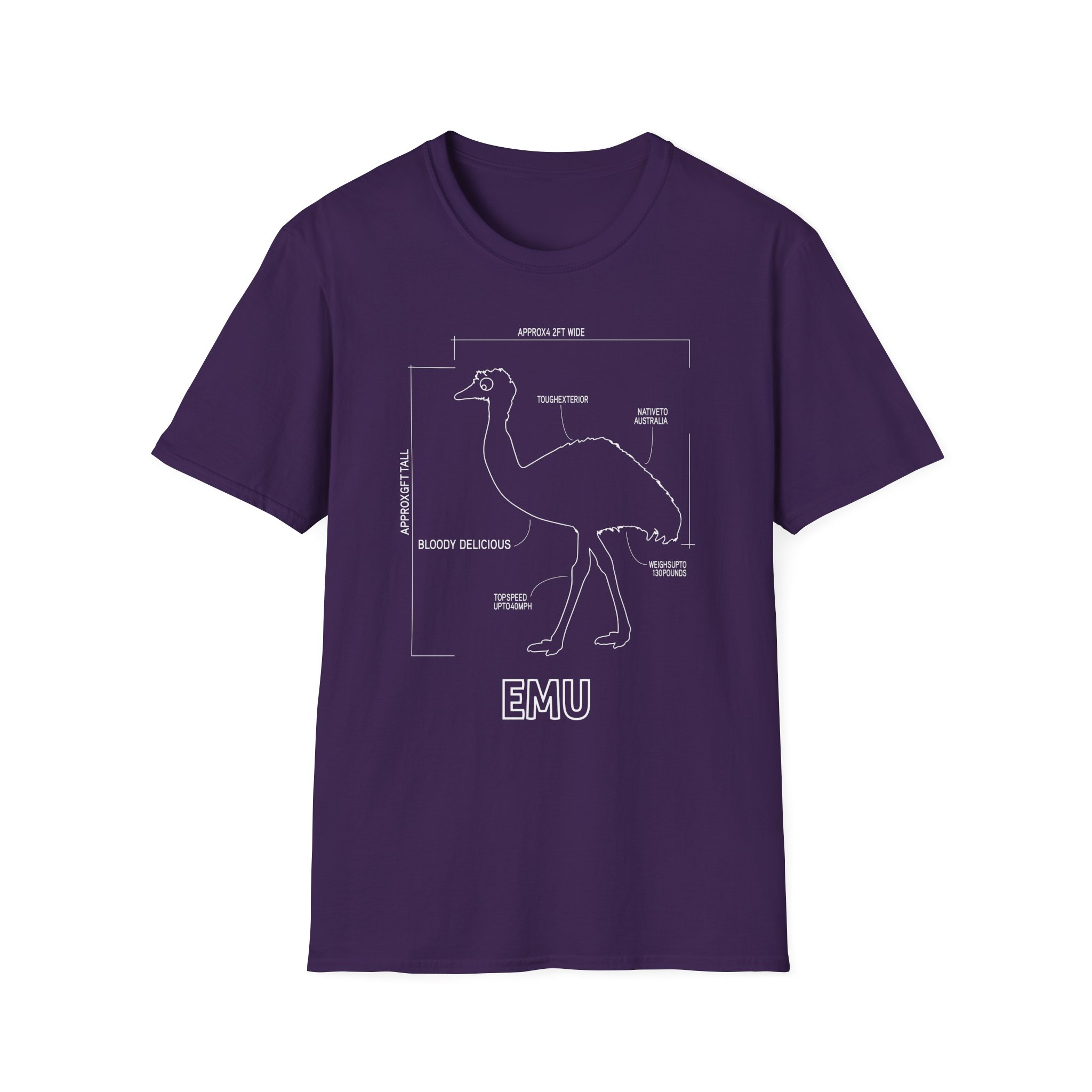 Oversimplified Emu War Unisex Softstyle T-Shirt