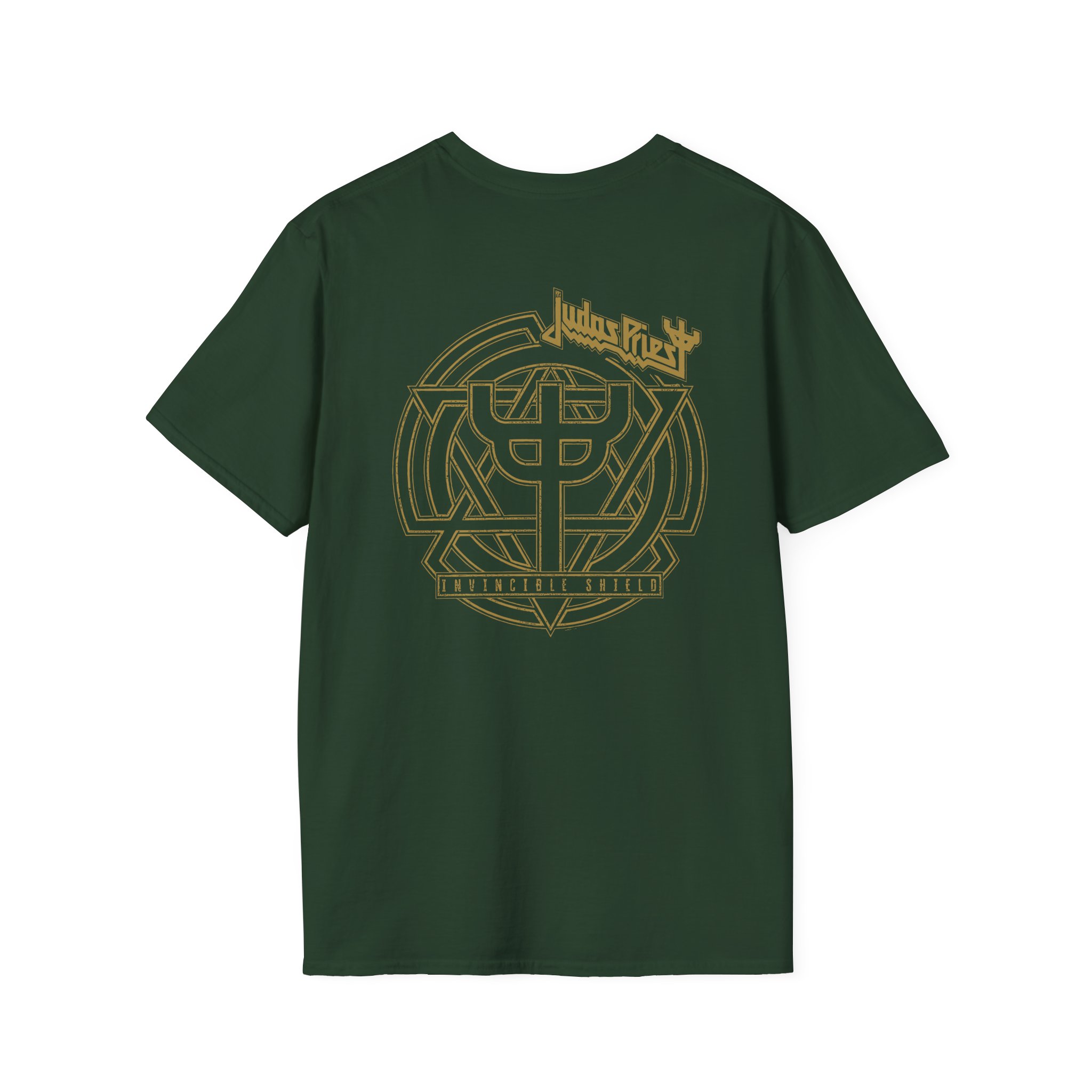 Judas Priest Gold Invincible Shield Unisex Softstyle T-Shirt