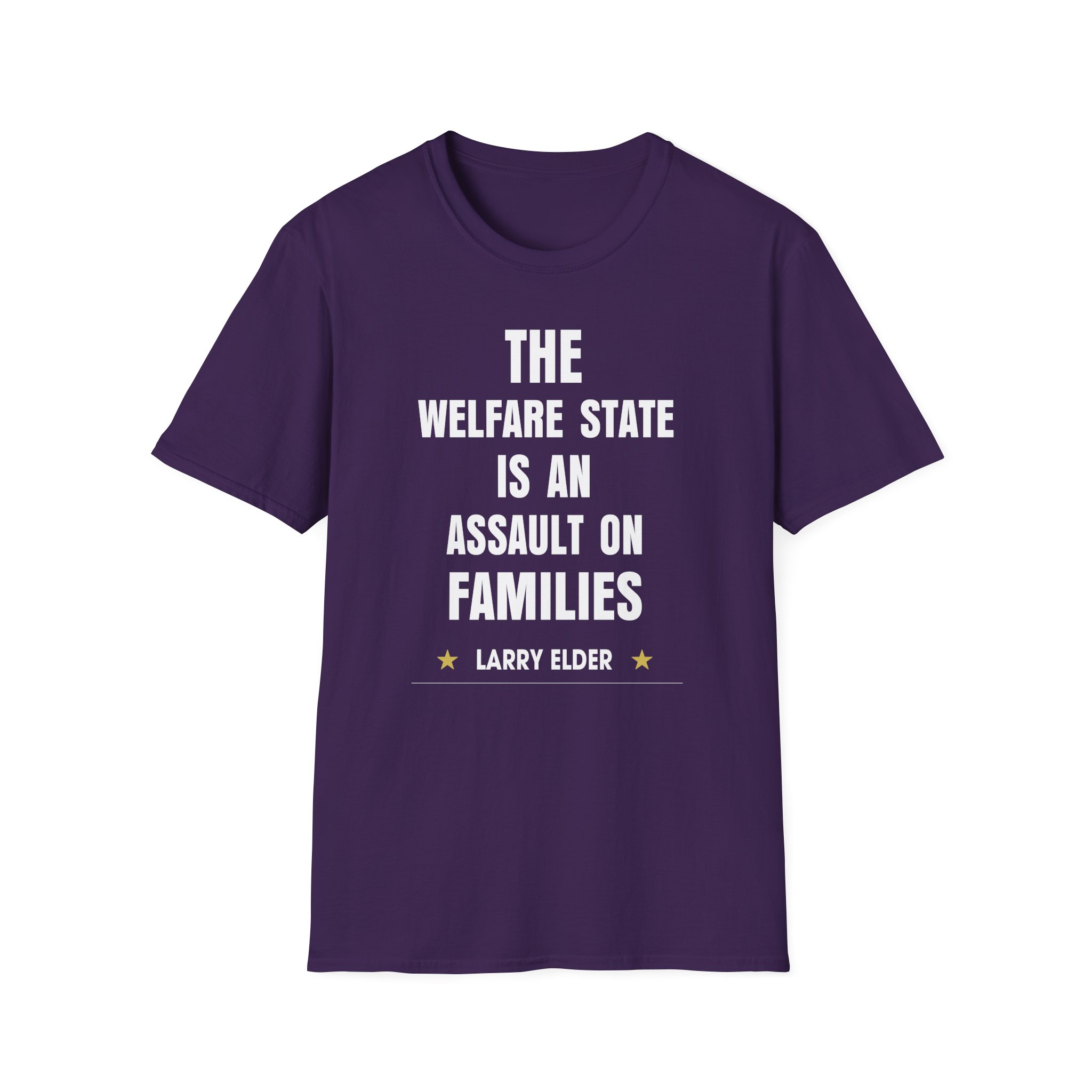 Larry Elder the Welfare State is an Assaulton Families unisex softstyle t-shirt