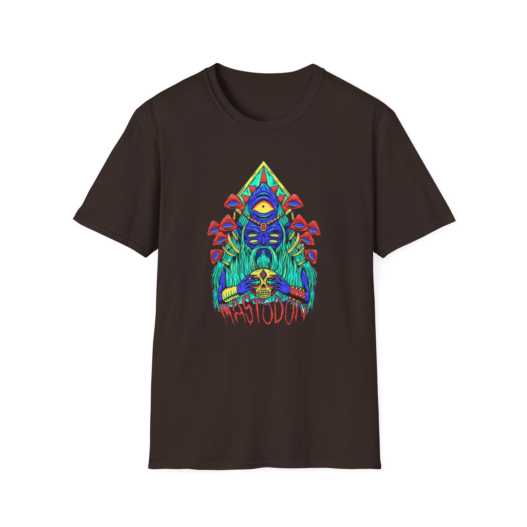 Mastodon Mushroom Wizard Glow Unisex Softstyle T-Shirt