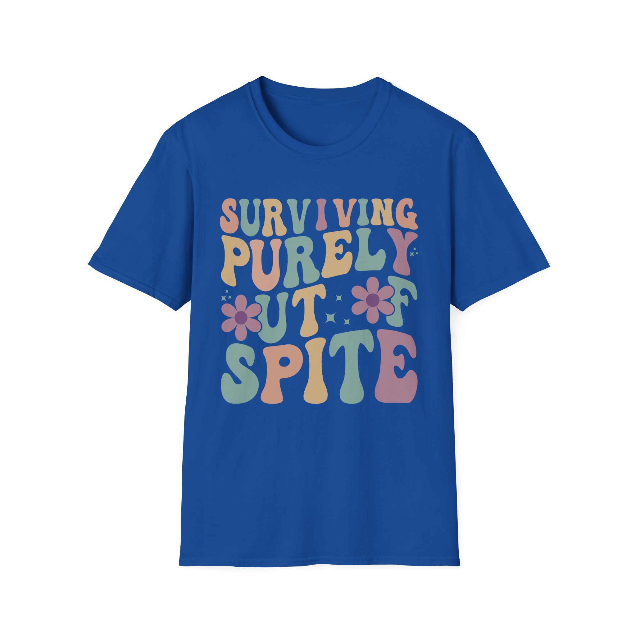 Derkslurp Surviving Purely Out Of Spite Unisex Softstyle T-Shirt
