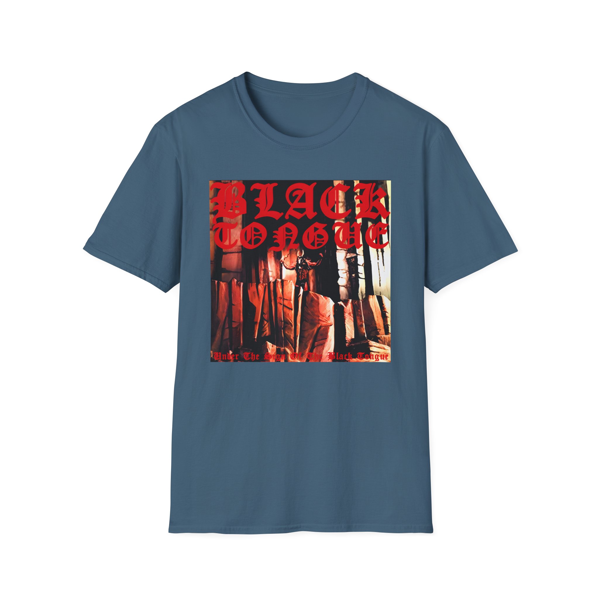 Black Tongue Bathory Rip Unisex Softstyle T-Shirt