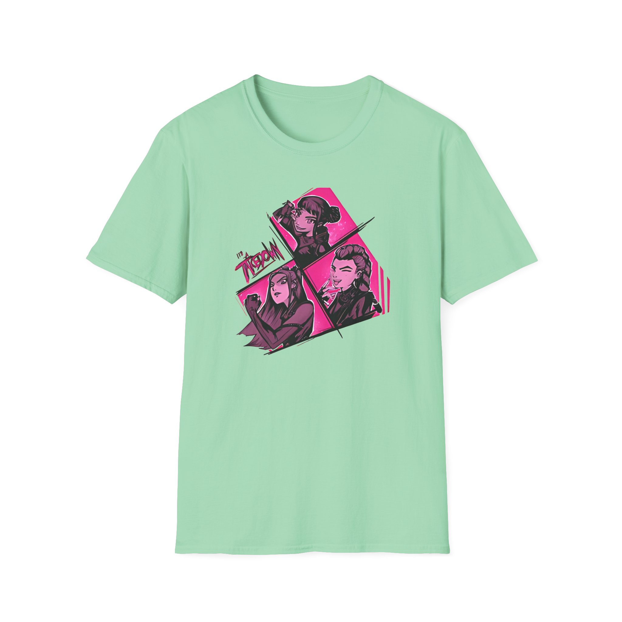 Kpop Demon Hunters Take Down Unisex Softstyle T-Shirt