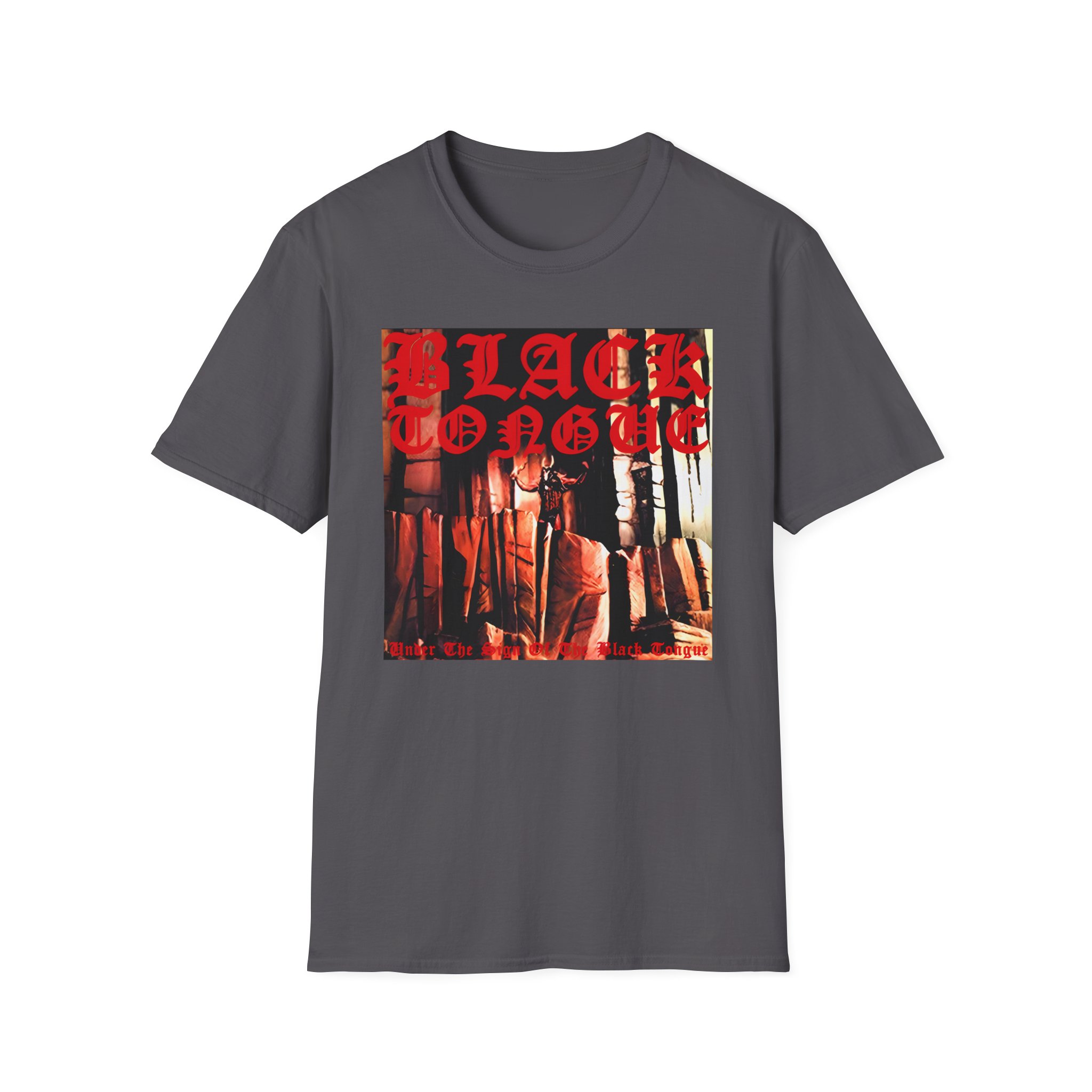 Black Tongue Bathory Rip Unisex Softstyle T-Shirt