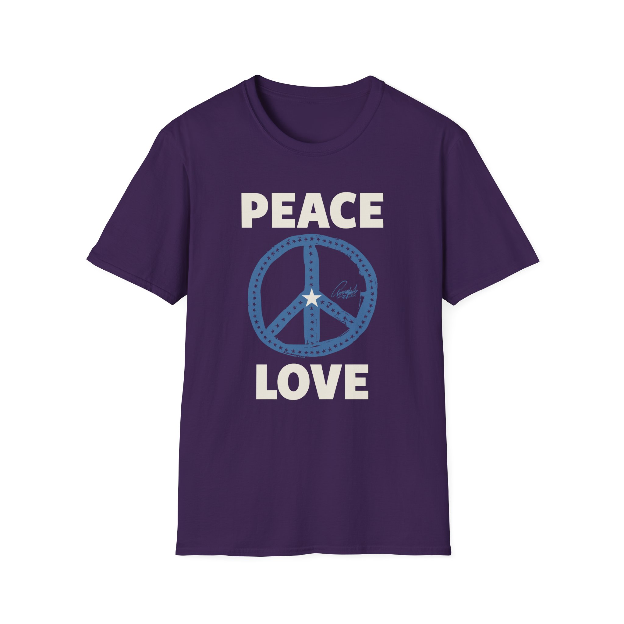 Ringo Starr Peace Love Star Center Unisex Softstyle T-Shirt