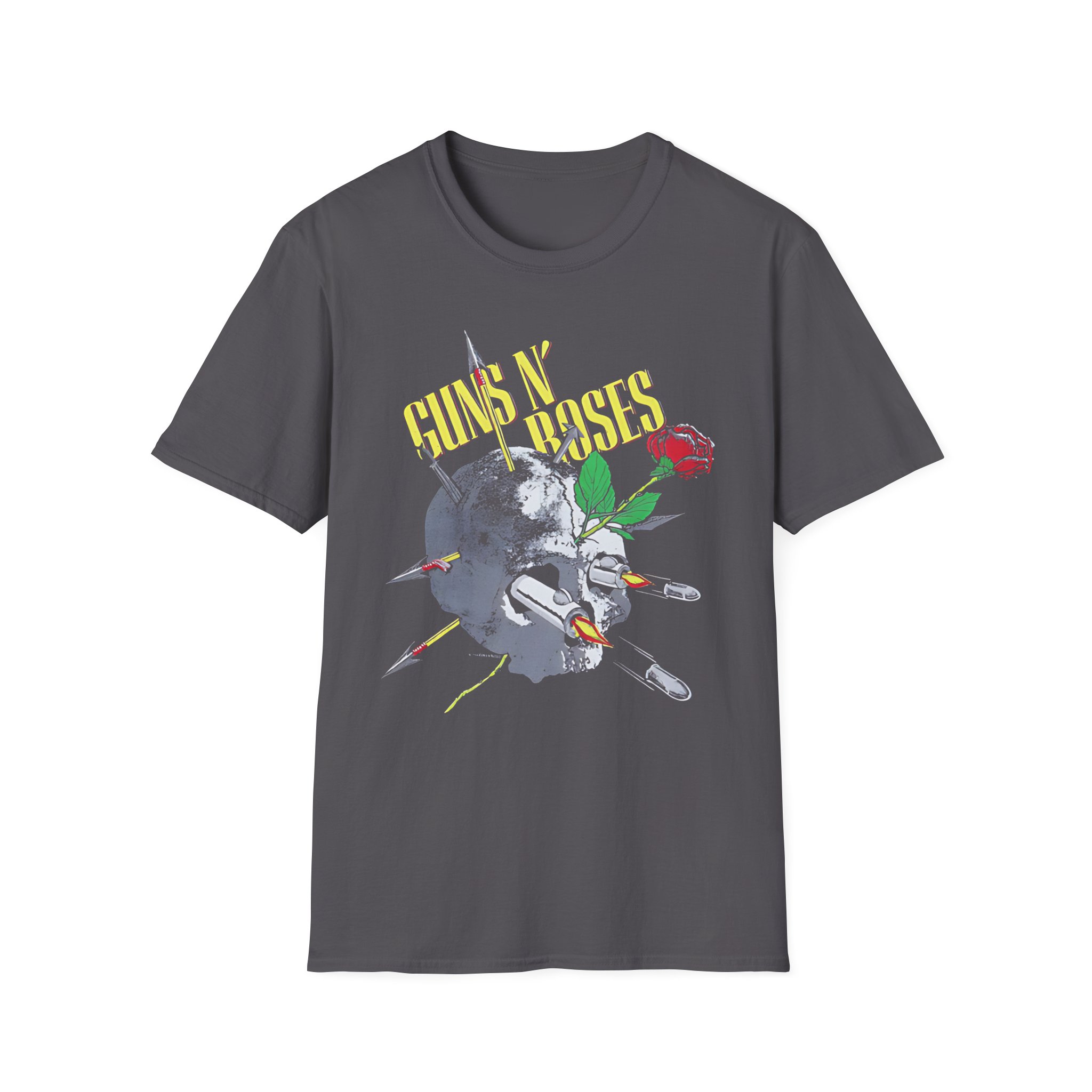 Guns N Roses 1988 Needle Skull Unisex Softstyle T-Shirt