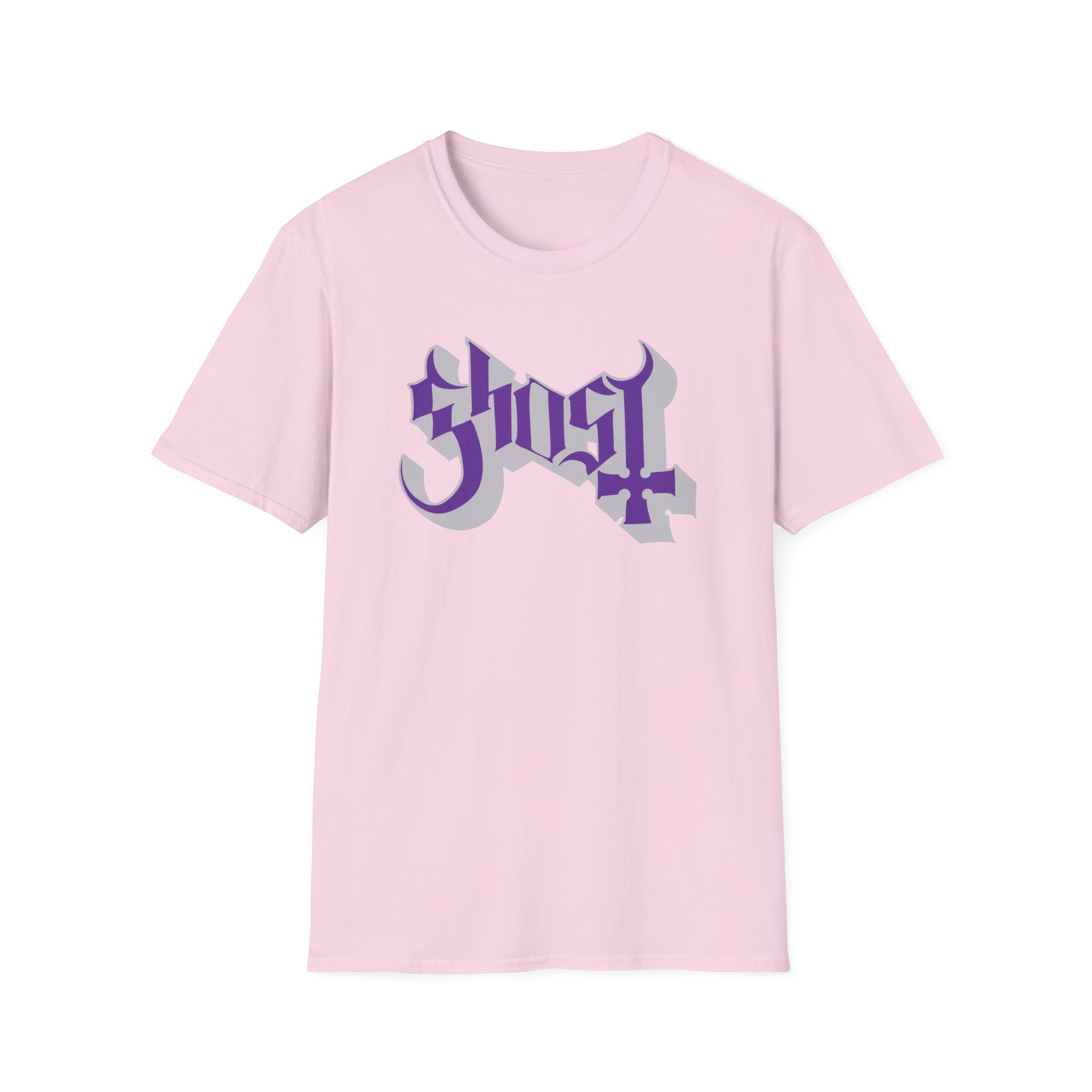 Ghost Band Chrome Purple Skeletá Unisex Softstyle T-Shirt