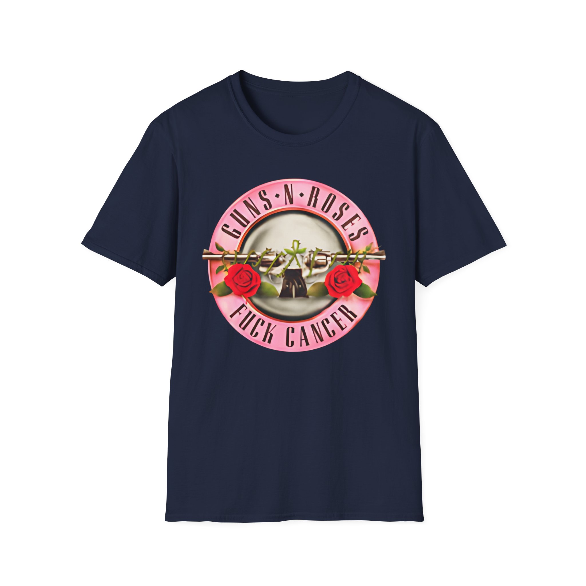Guns N Roses Fuck Breast Cancer Unisex Softstyle T-Shirt