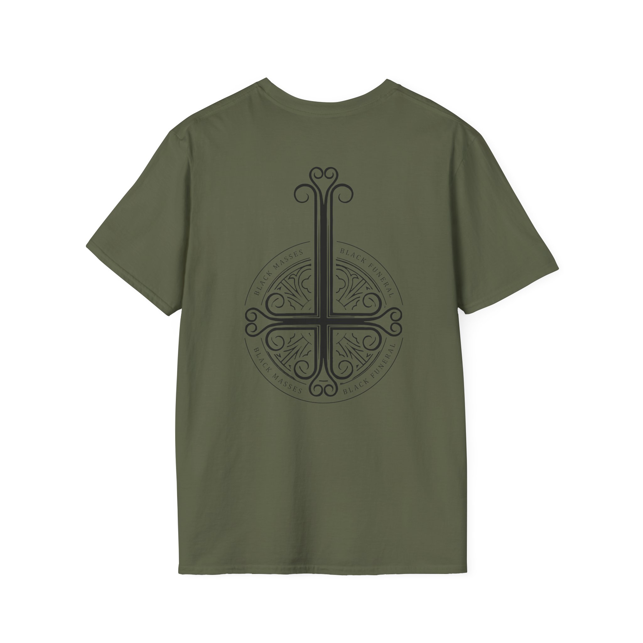 Mercyful Fate Black on Black Cross Unisex Softstyle T-Shirt
