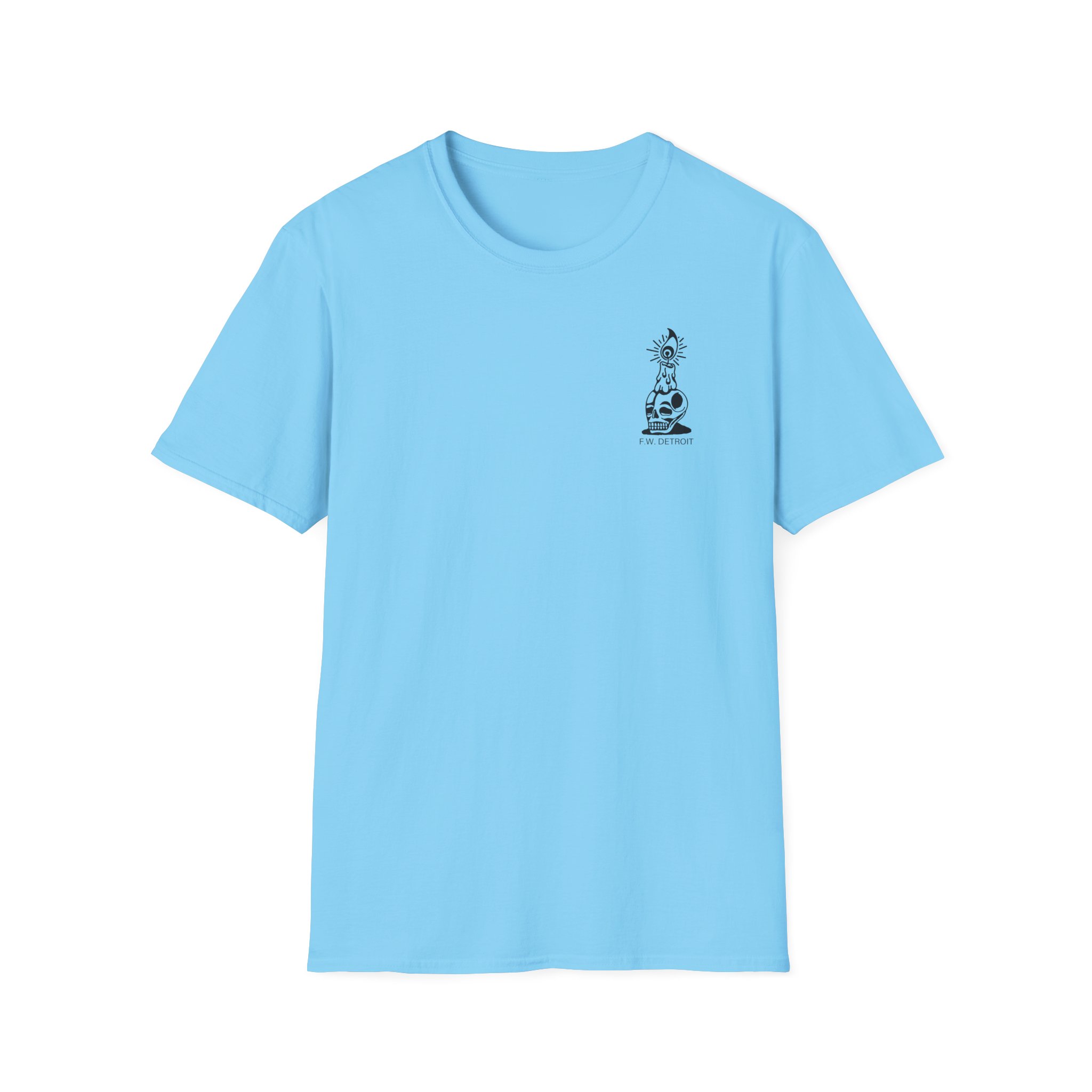 Fireworks Skull Unisex Softstyle T-Shirt