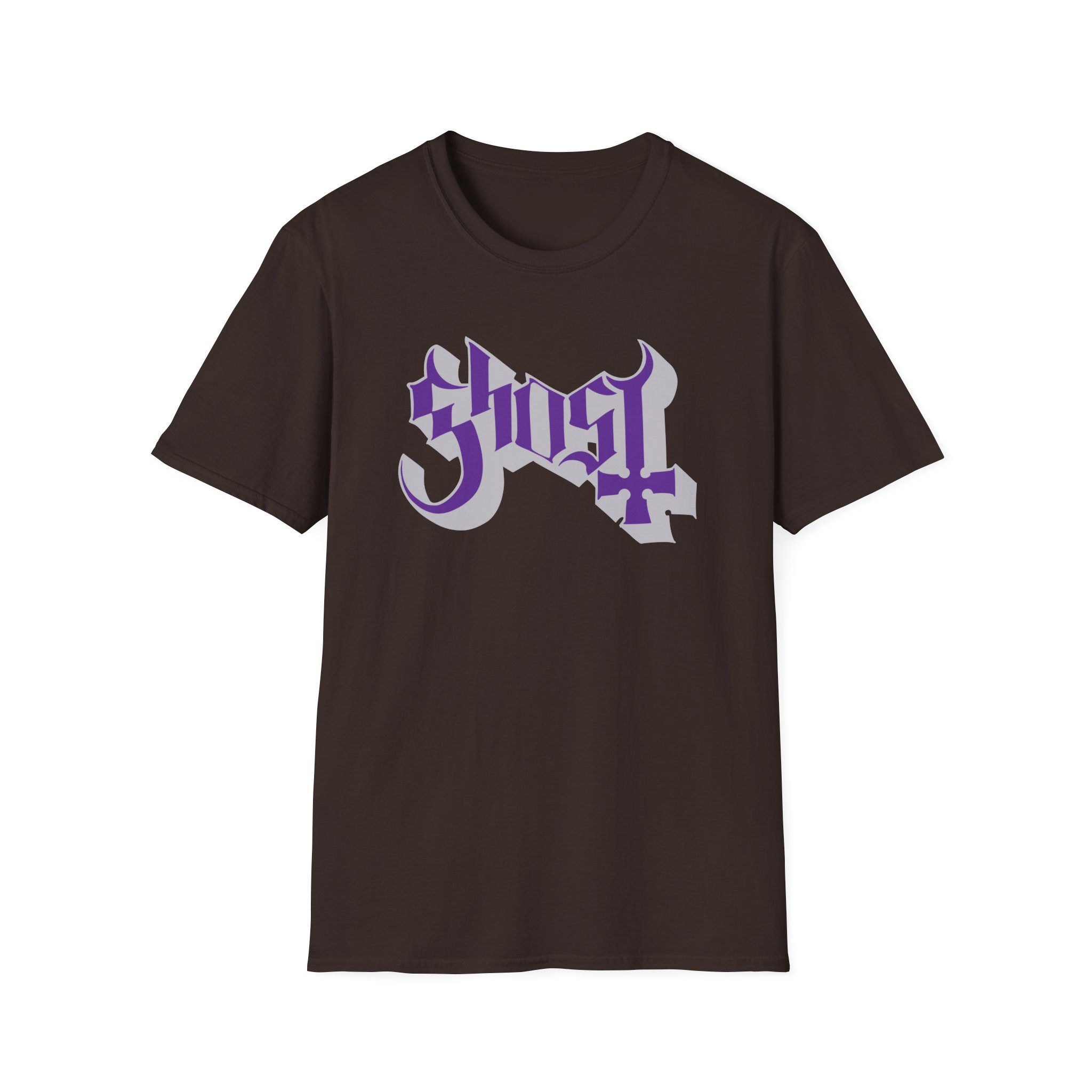 Ghost Band Chrome Purple Skeletá Unisex Softstyle T-Shirt