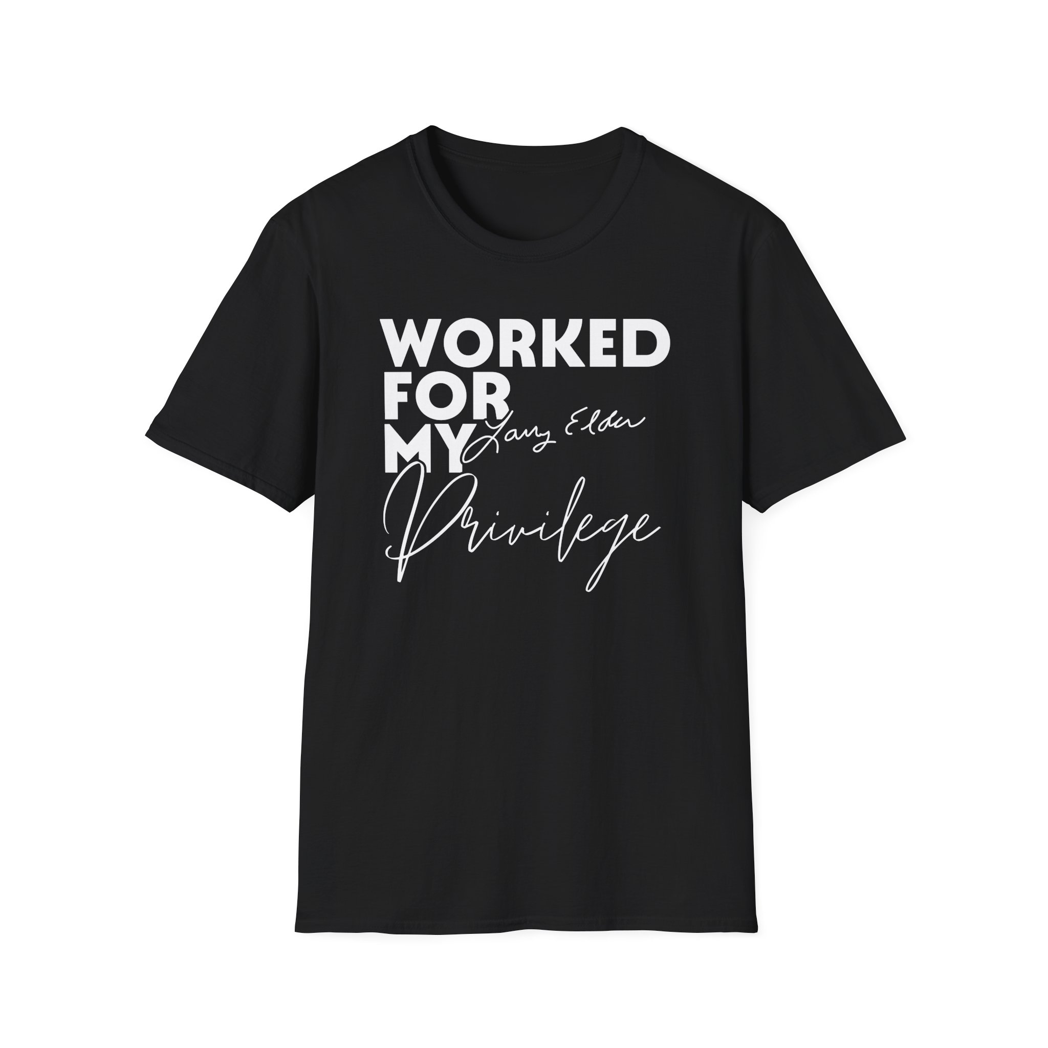 Larry Elder Worked for My Privilege unisex softstyle t-shirt