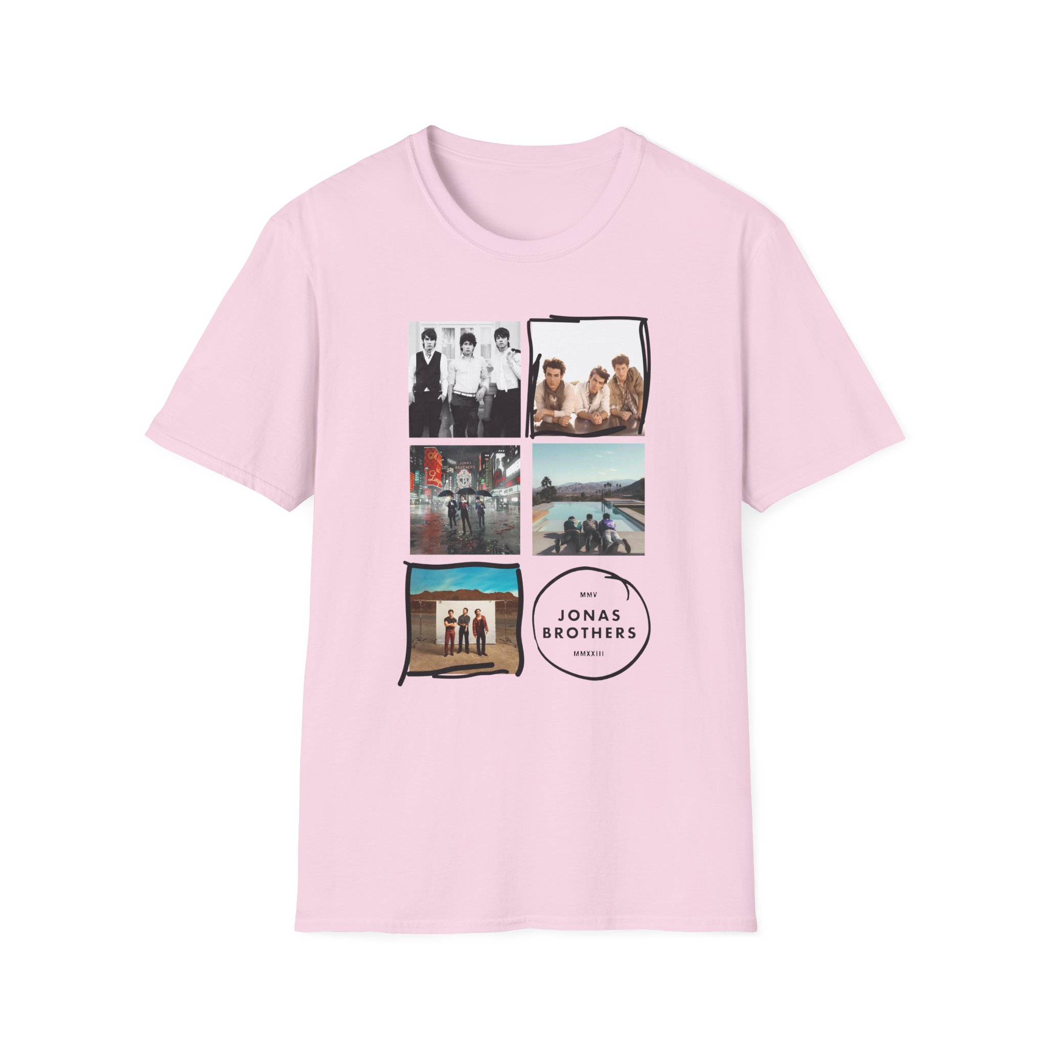 Jonas Brothers 5 Albums Unisex Softstyle T-Shirt
