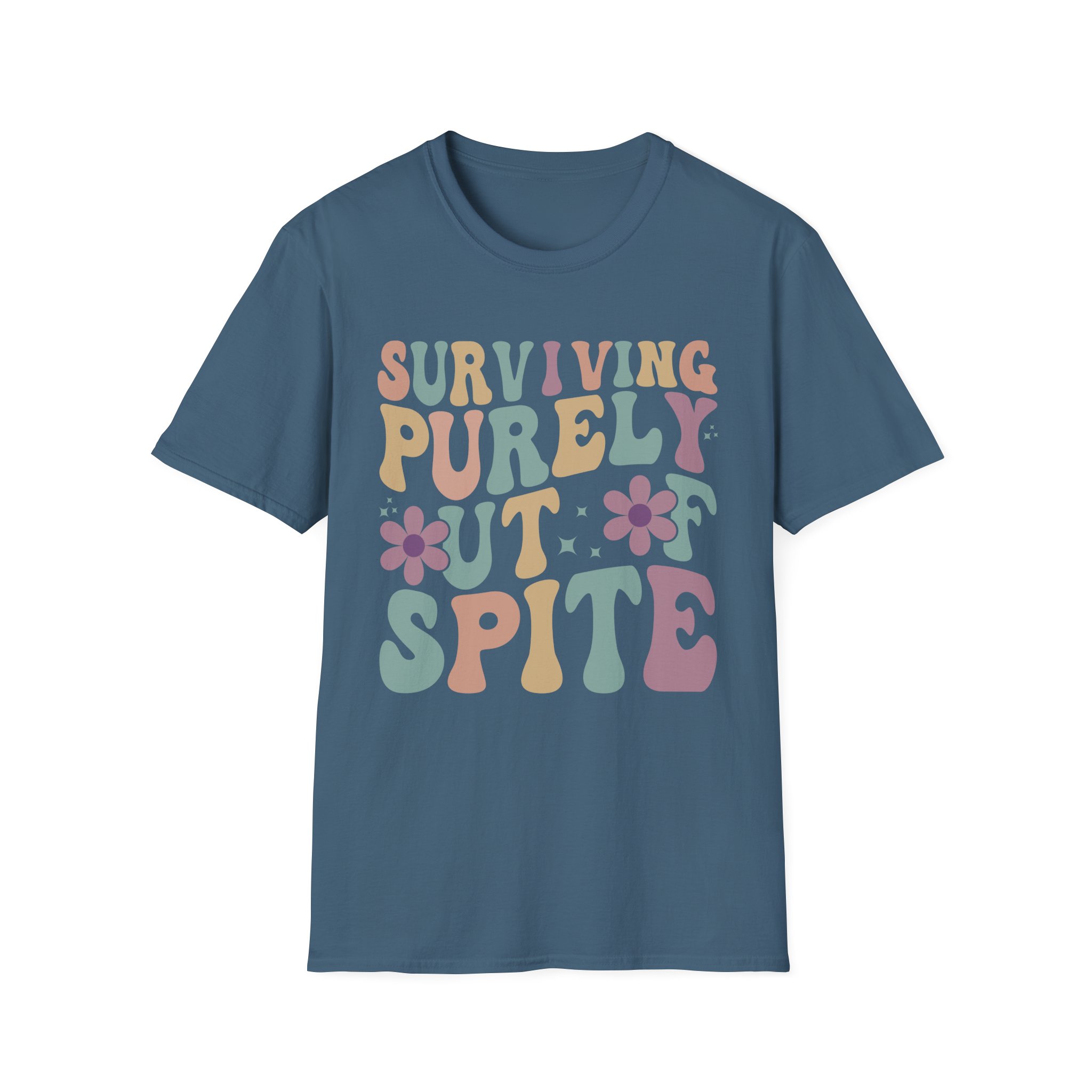 Derkslurp Surviving Purely Out Of Spite Unisex Softstyle T-Shirt