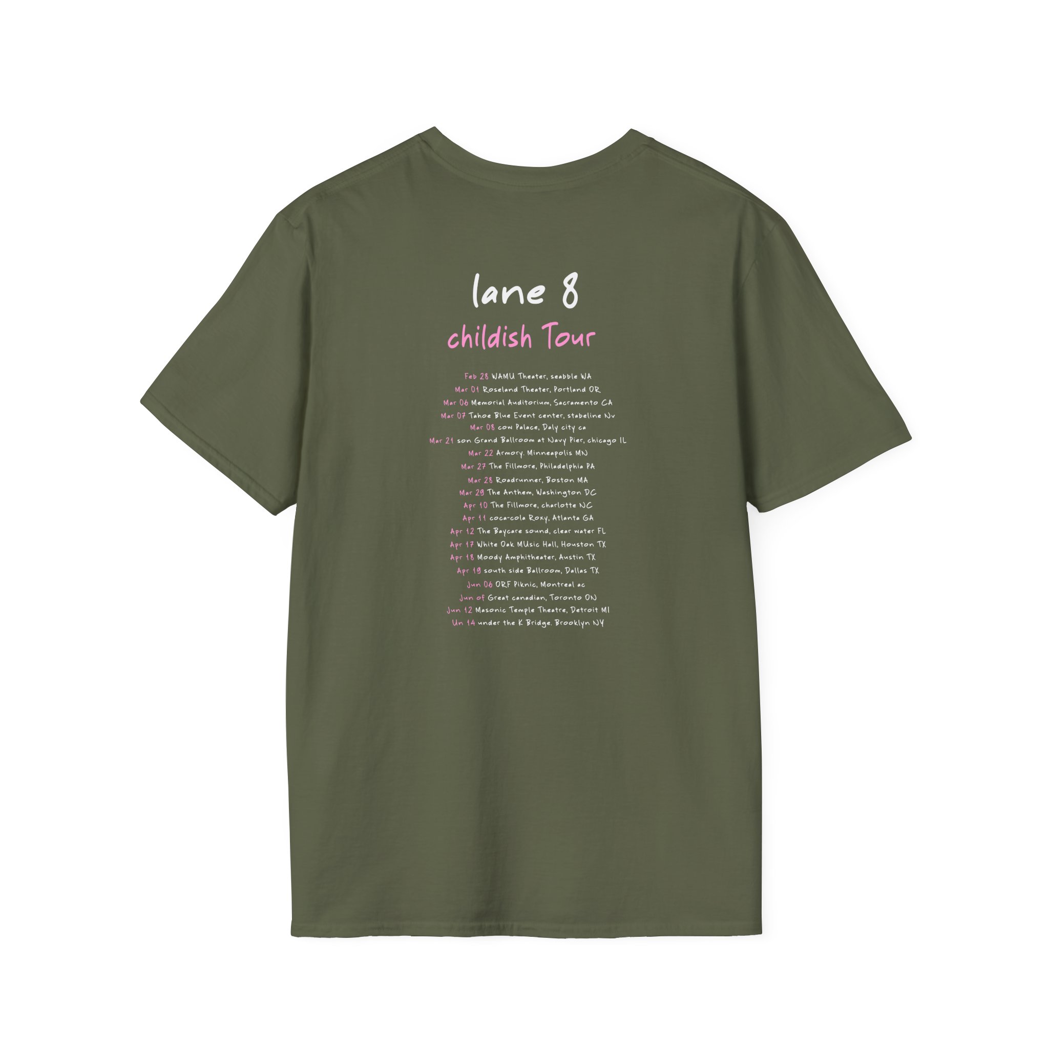 Lane 8 Childish Tour Unisex Softstyle T-Shirt