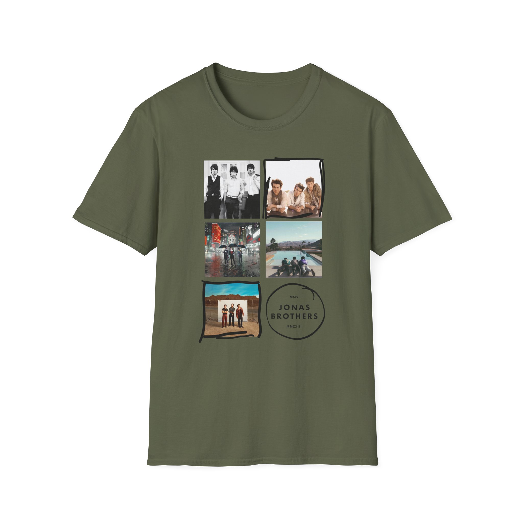 Jonas Brothers 5 Albums Unisex Softstyle T-Shirt