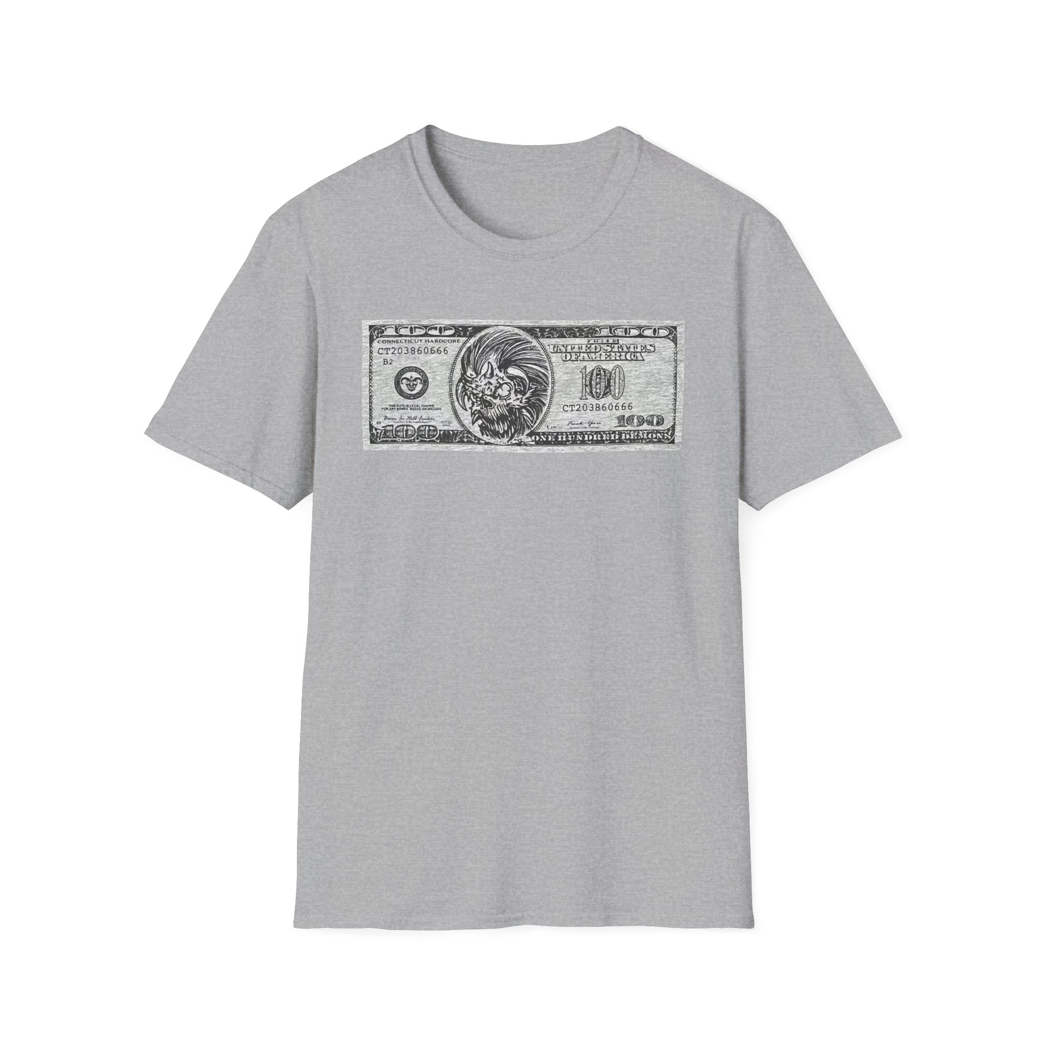 100 Demons Connecticut Hardcore Unisex Softstyle T-Shirt