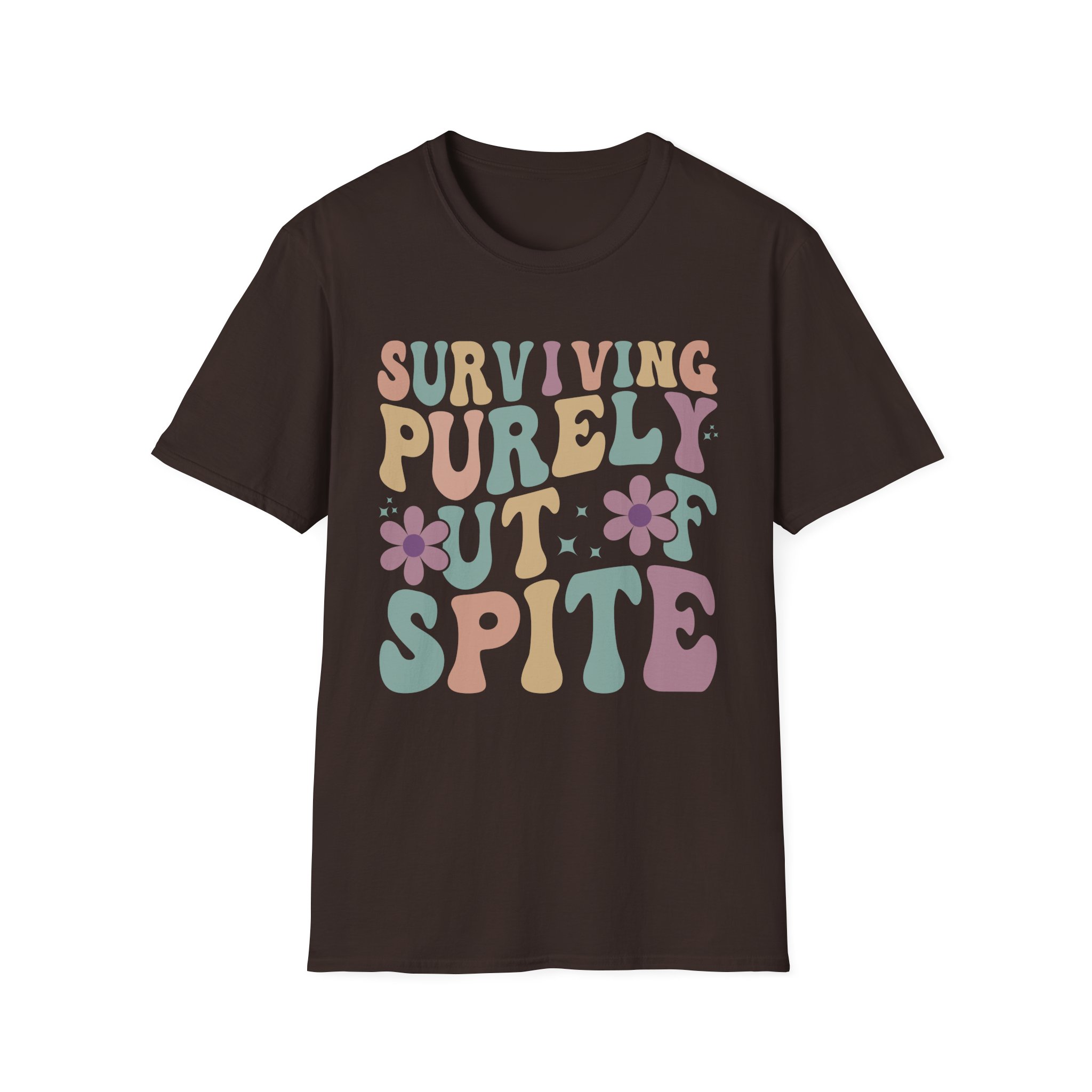 Derkslurp Surviving Purely Out Of Spite Unisex Softstyle T-Shirt